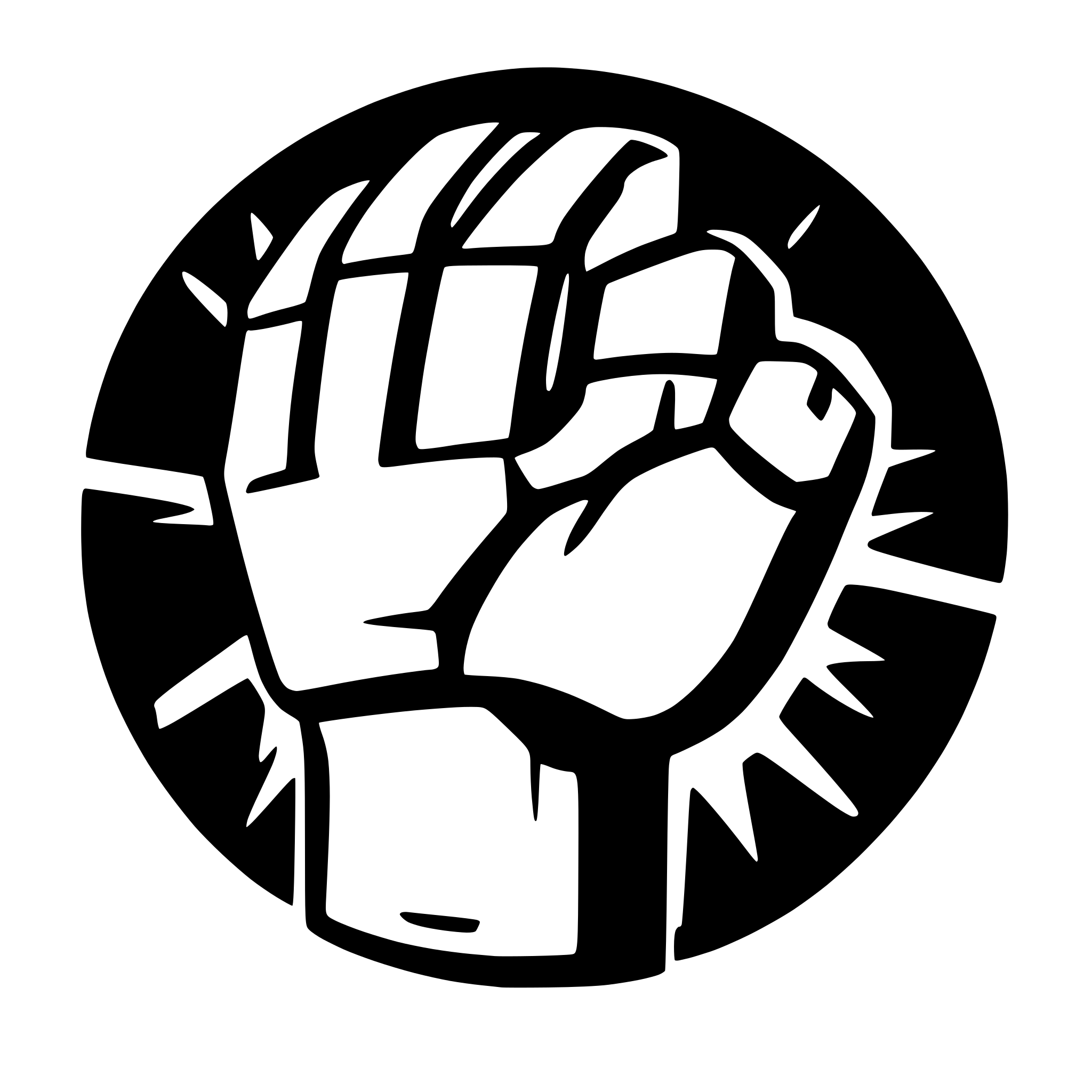 AI-generated SVG of 'mecha fist icon'