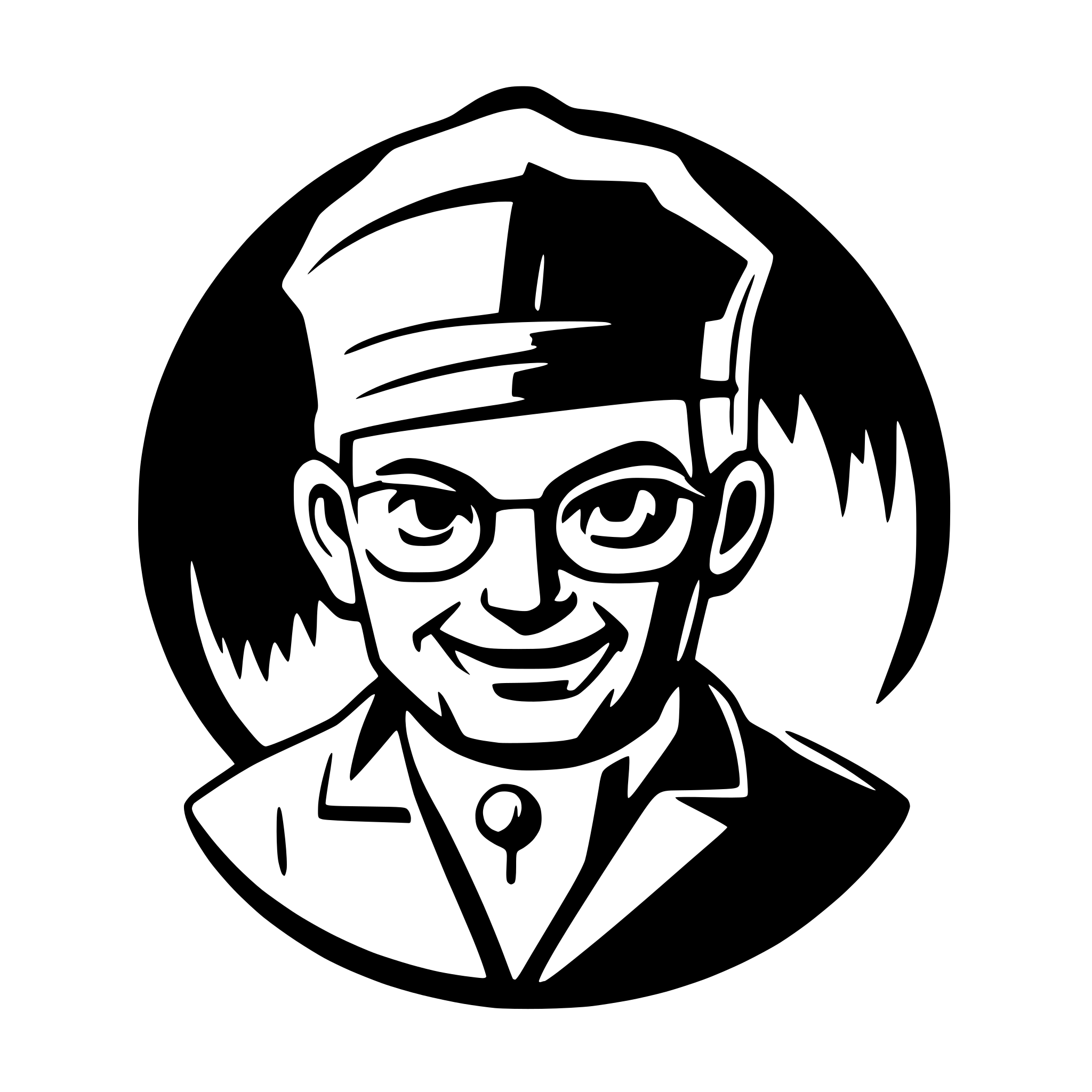 AI-generated SVG of a old doctor