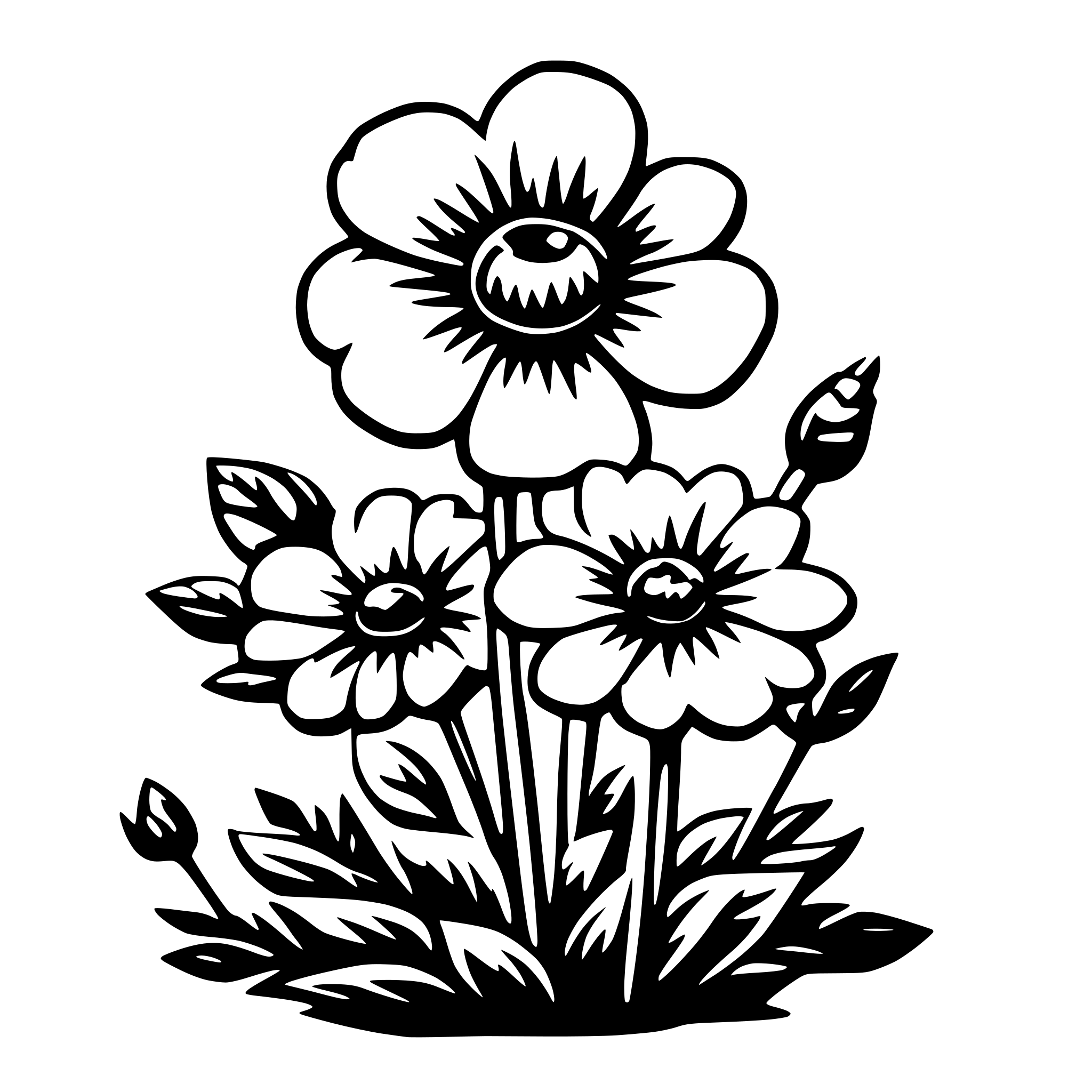 AI-generated SVG of a Flowers blooming