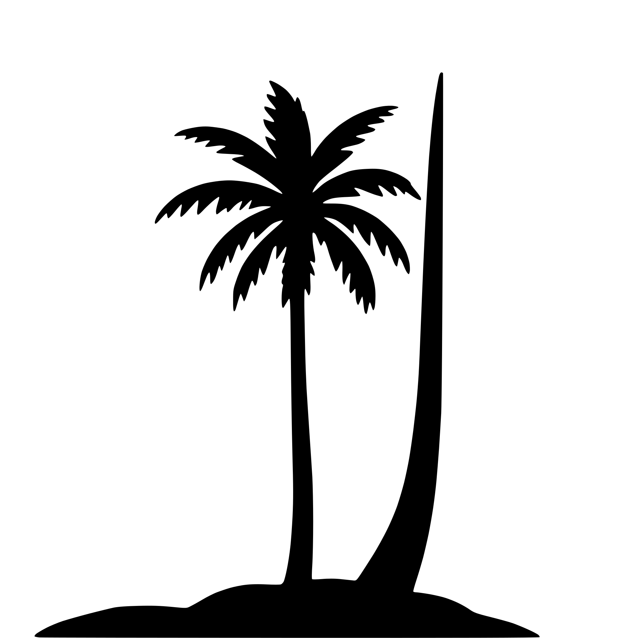 AI-generated SVG of 'palm tree on a tropical beach'