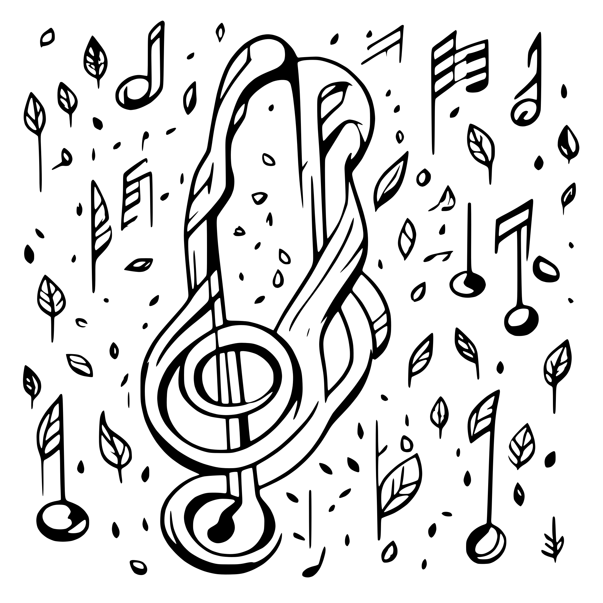 AI-generated SVG of a musical notes