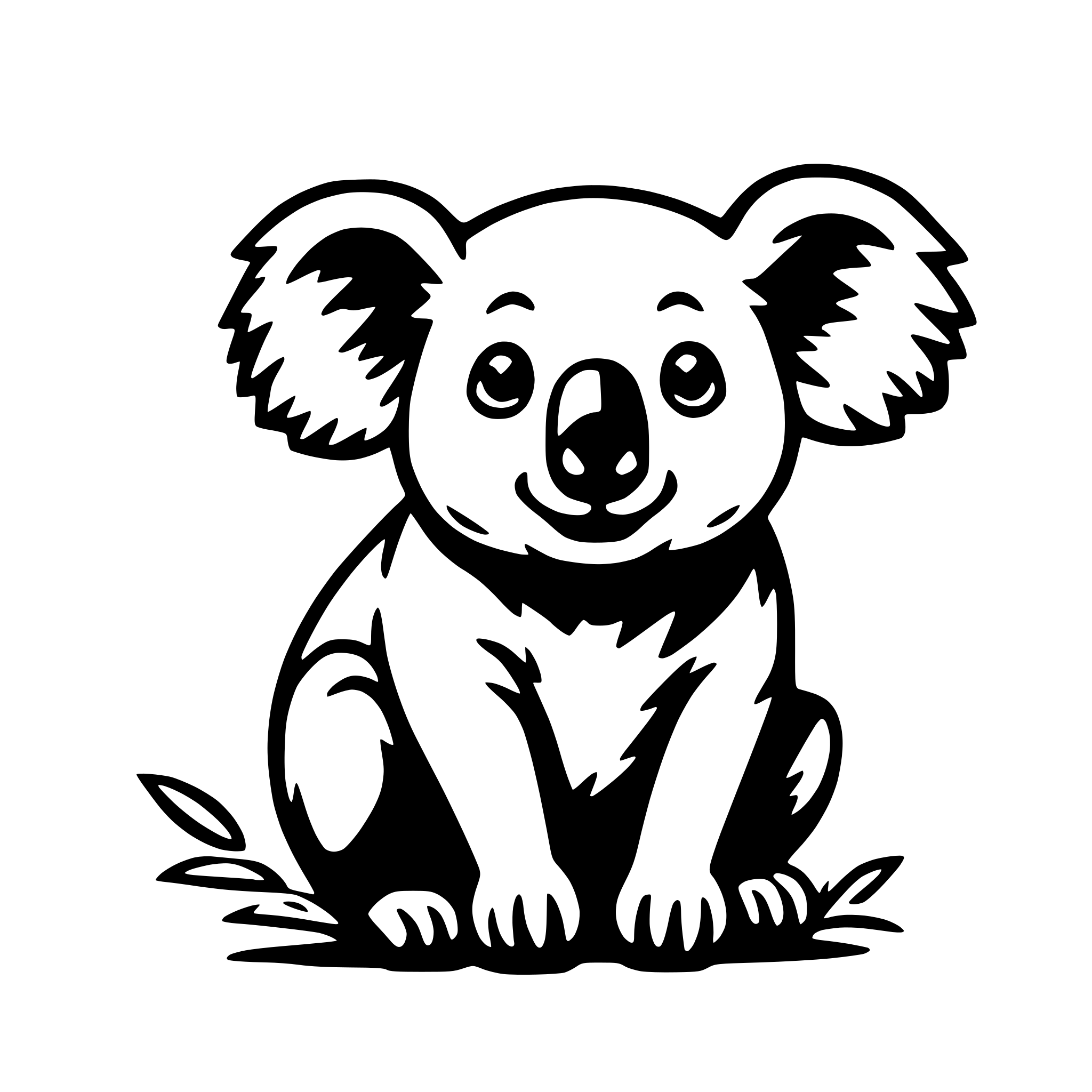 AI-generated SVG of a koala