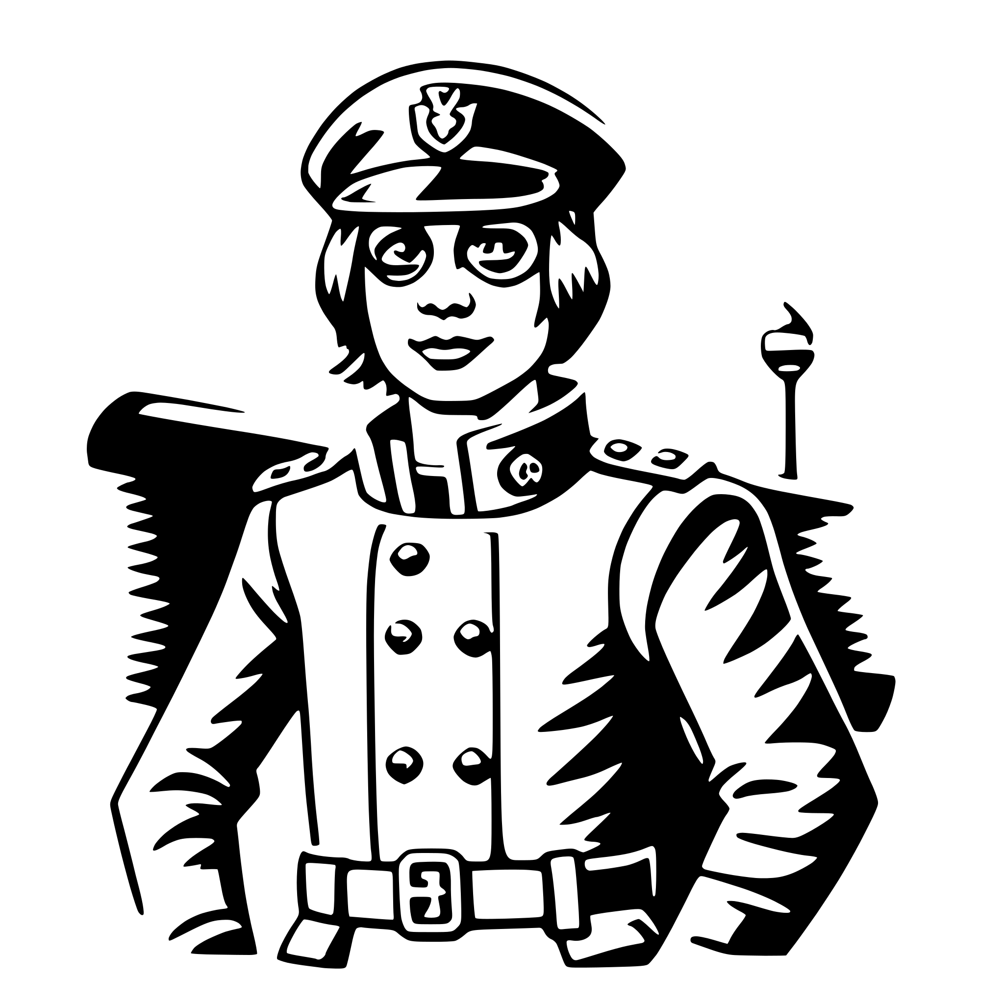 AI-generated SVG of a pilot
