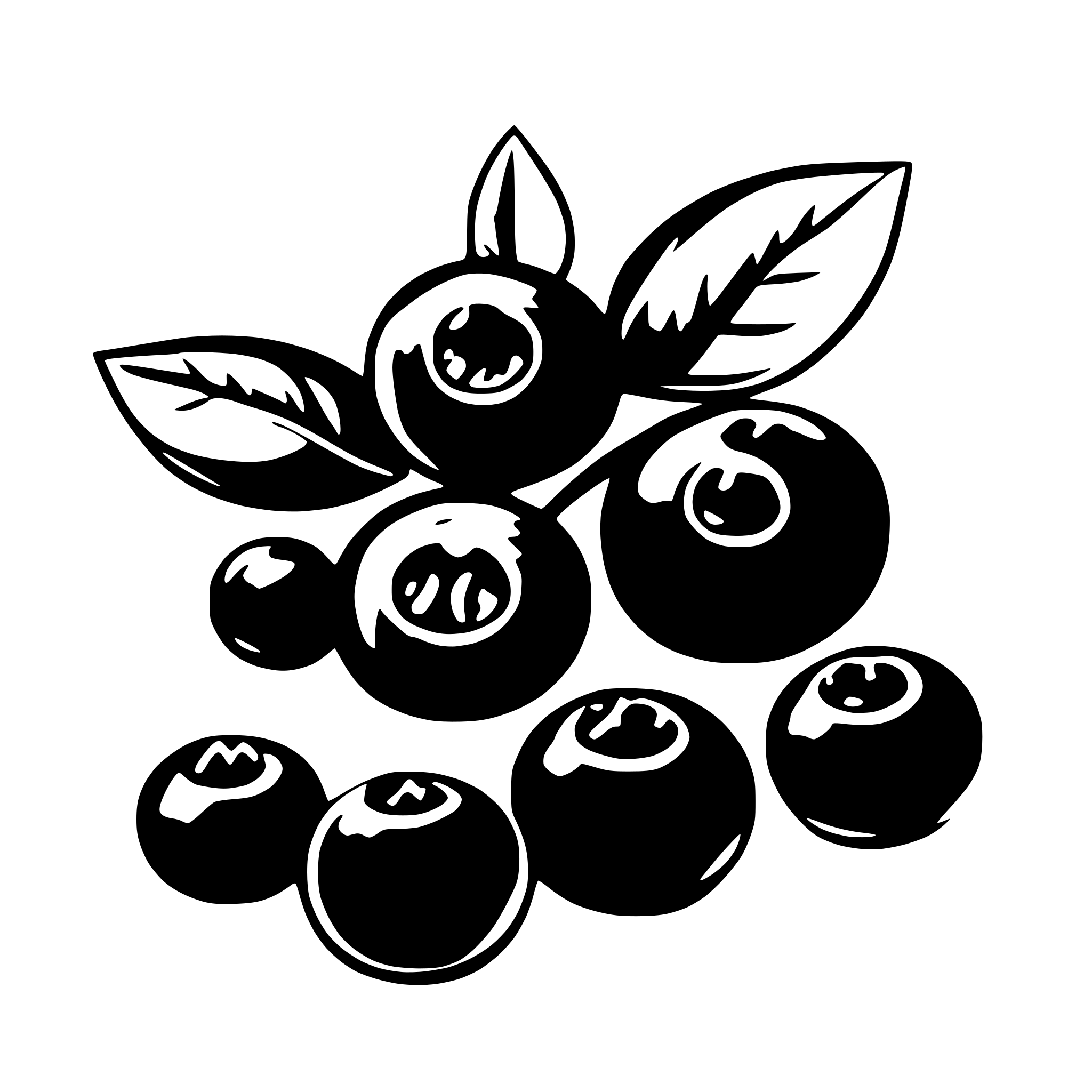 AI-generated SVG of a blueberry