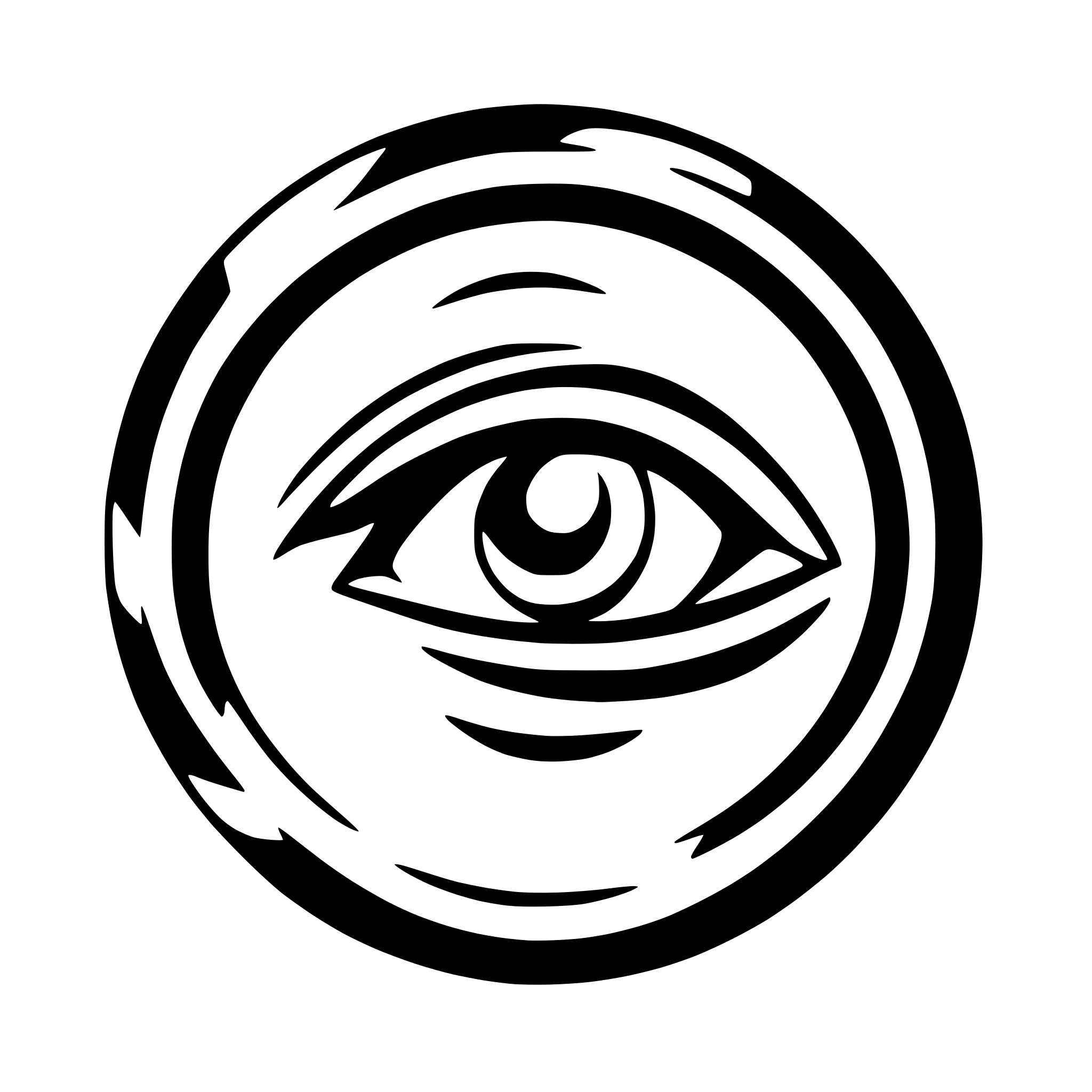 AI-generated SVG of a Minimalist logo of a spiraling eye with clean lines, symbolizing hypnosis and awareness, flat design in cool tones