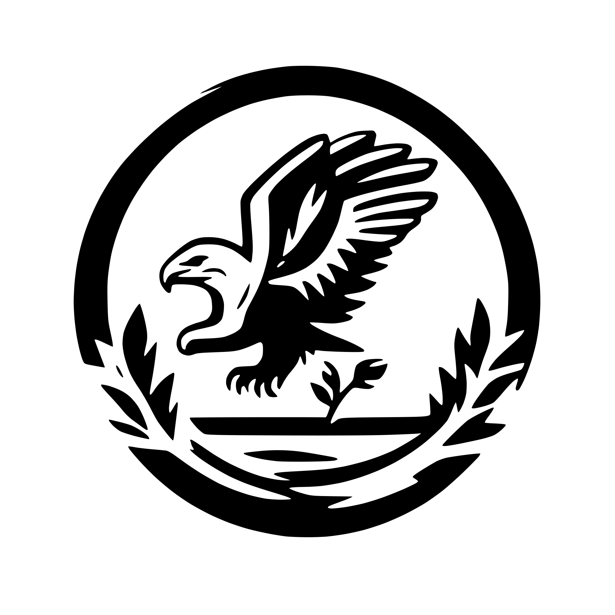 AI-generated SVG of a Create a color logo for Eagle Joy Realty. It should have an eagle, sun, lake, and beach