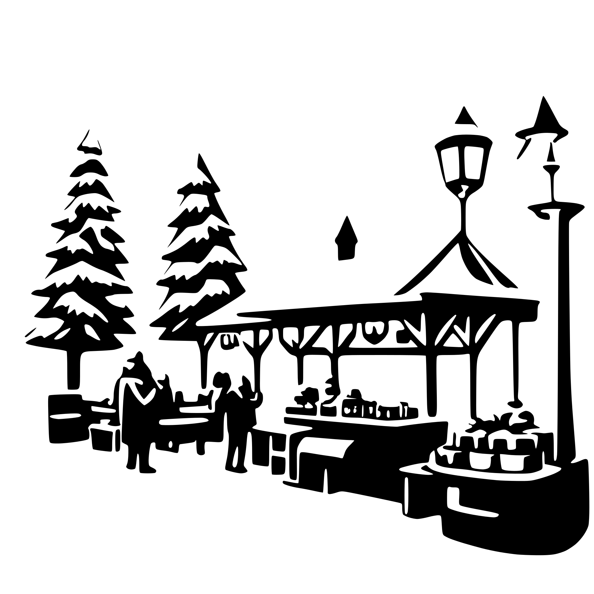 AI-generated SVG of a christmas market,