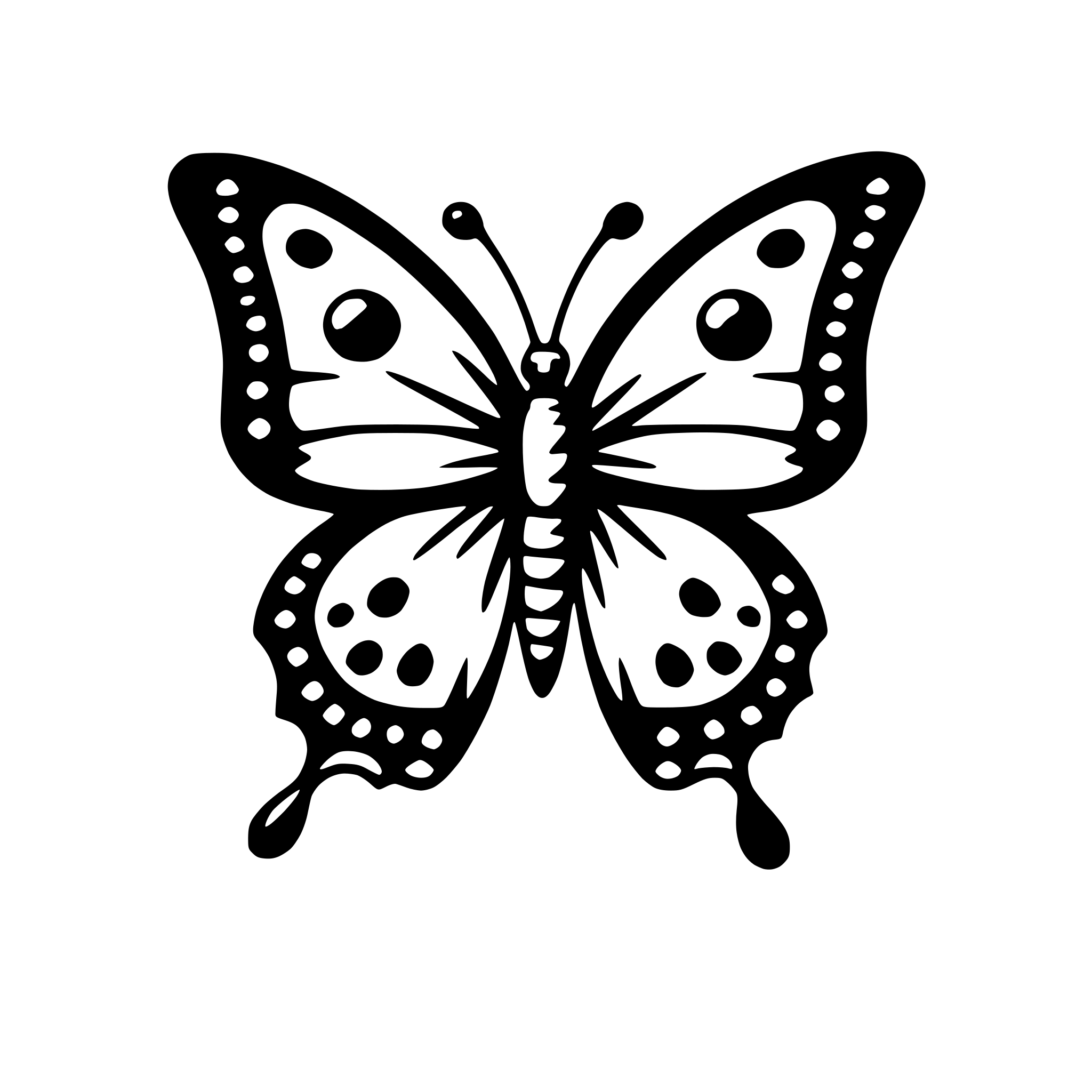 AI-generated SVG of 'butterfly with stars'