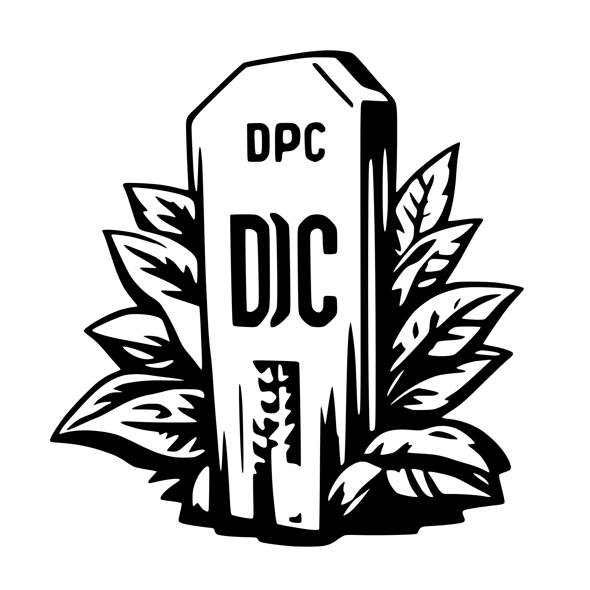AI-generated SVG of a dPC as label