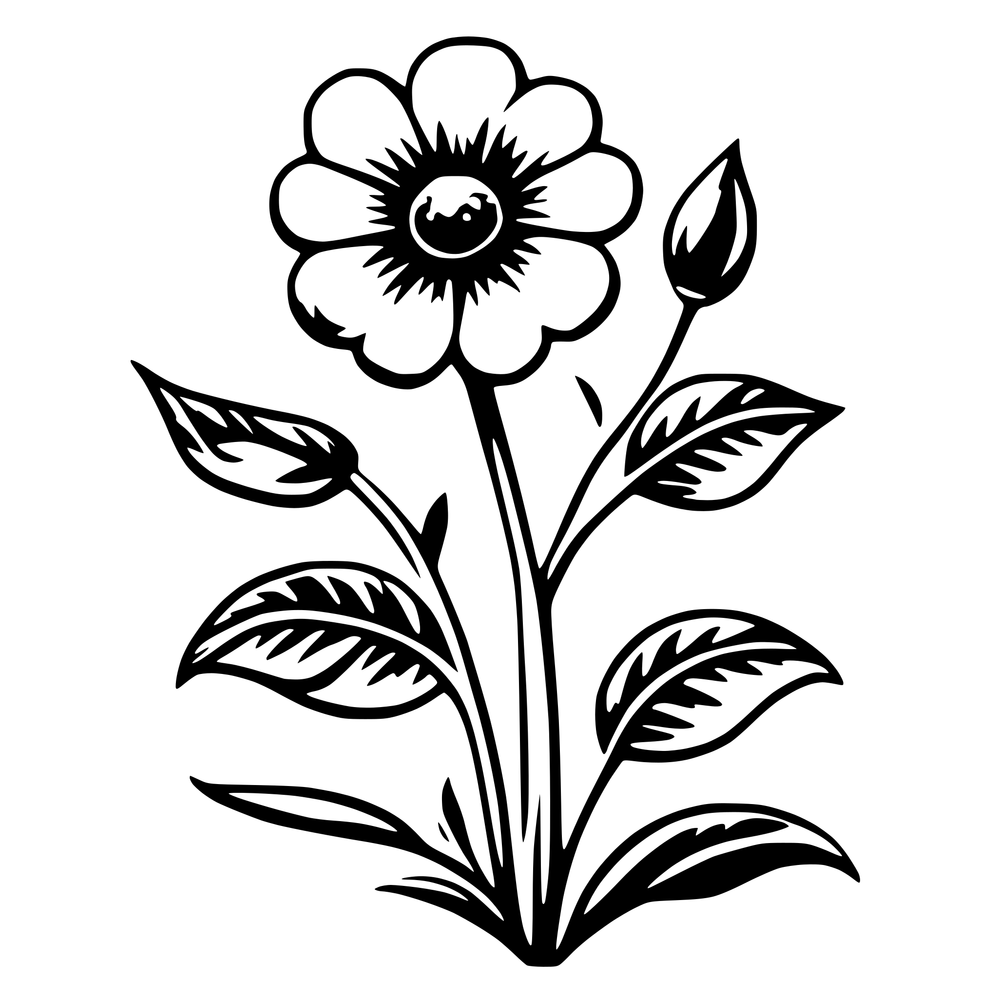 AI-generated SVG of 'flower'