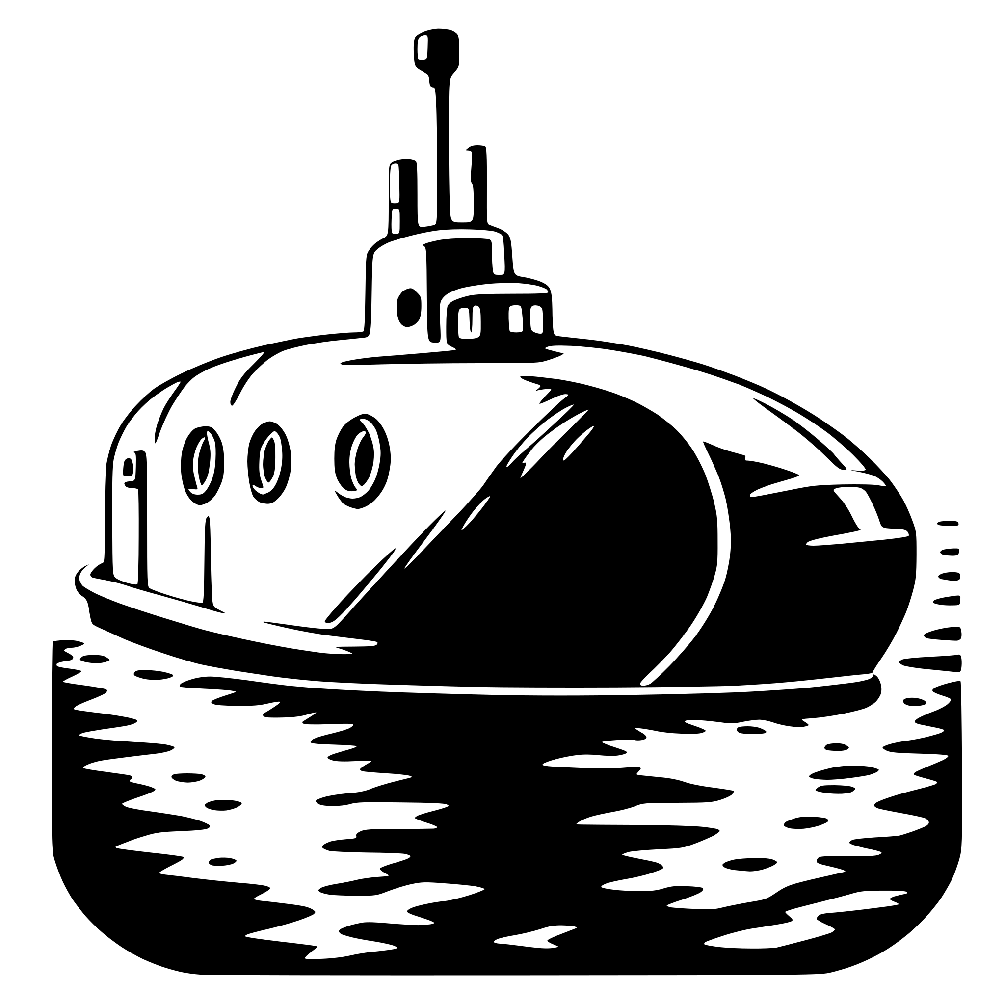AI-generated SVG of 'submarine'