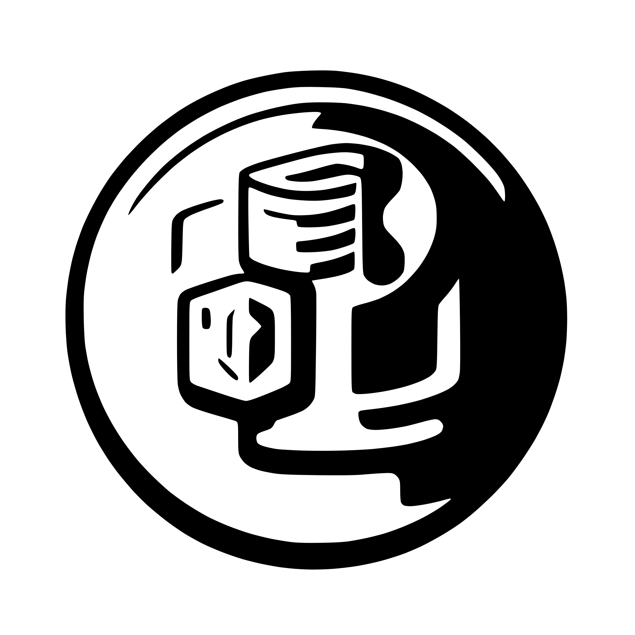 AI-generated SVG of a a logo that depicts a database of contacts information extracted from social media