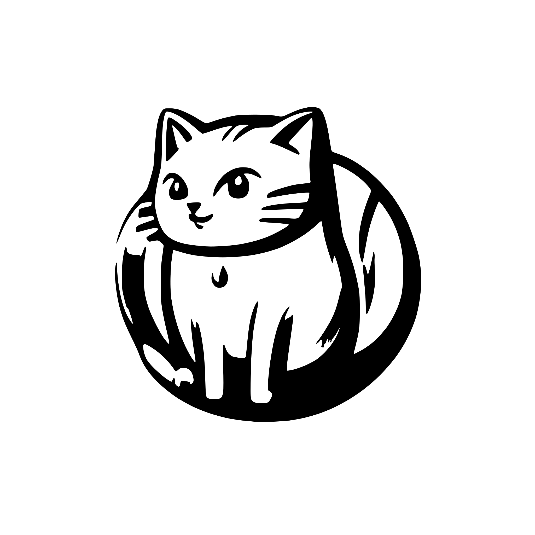 AI-generated SVG of 'A cute orange cat logo'
