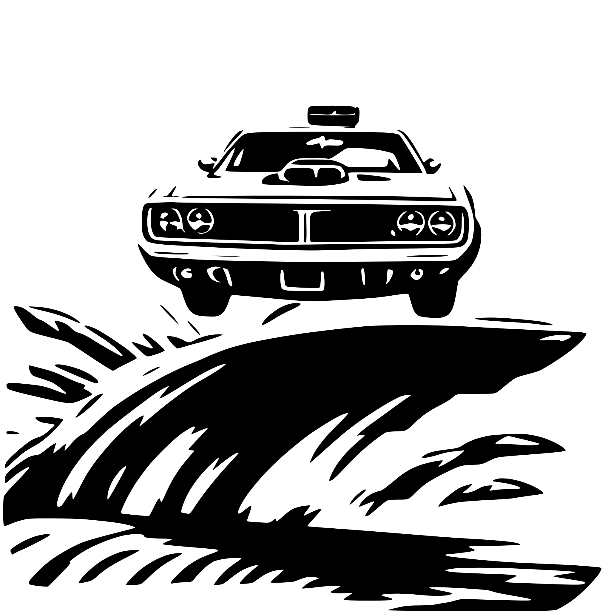 AI-generated SVG of 'jumping dodge charger'