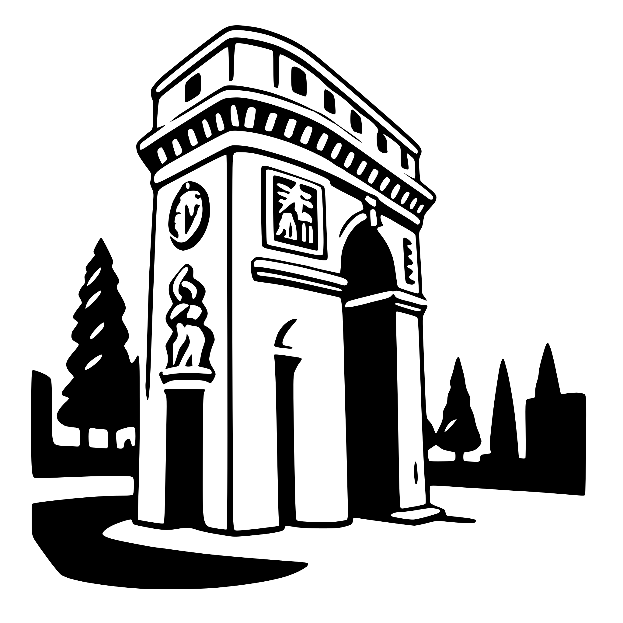 AI-generated SVG of a arc de triomphe