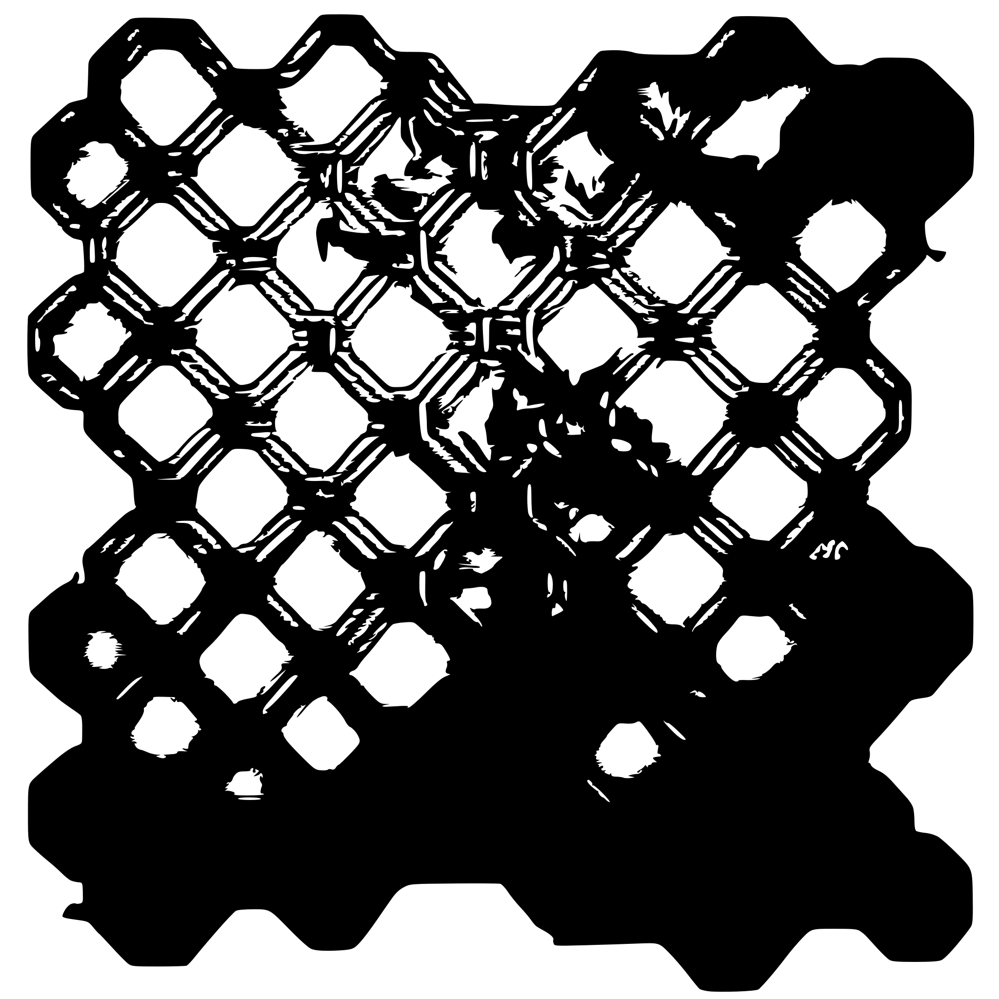AI-generated SVG of 'blue hexagonal geometric pattern'