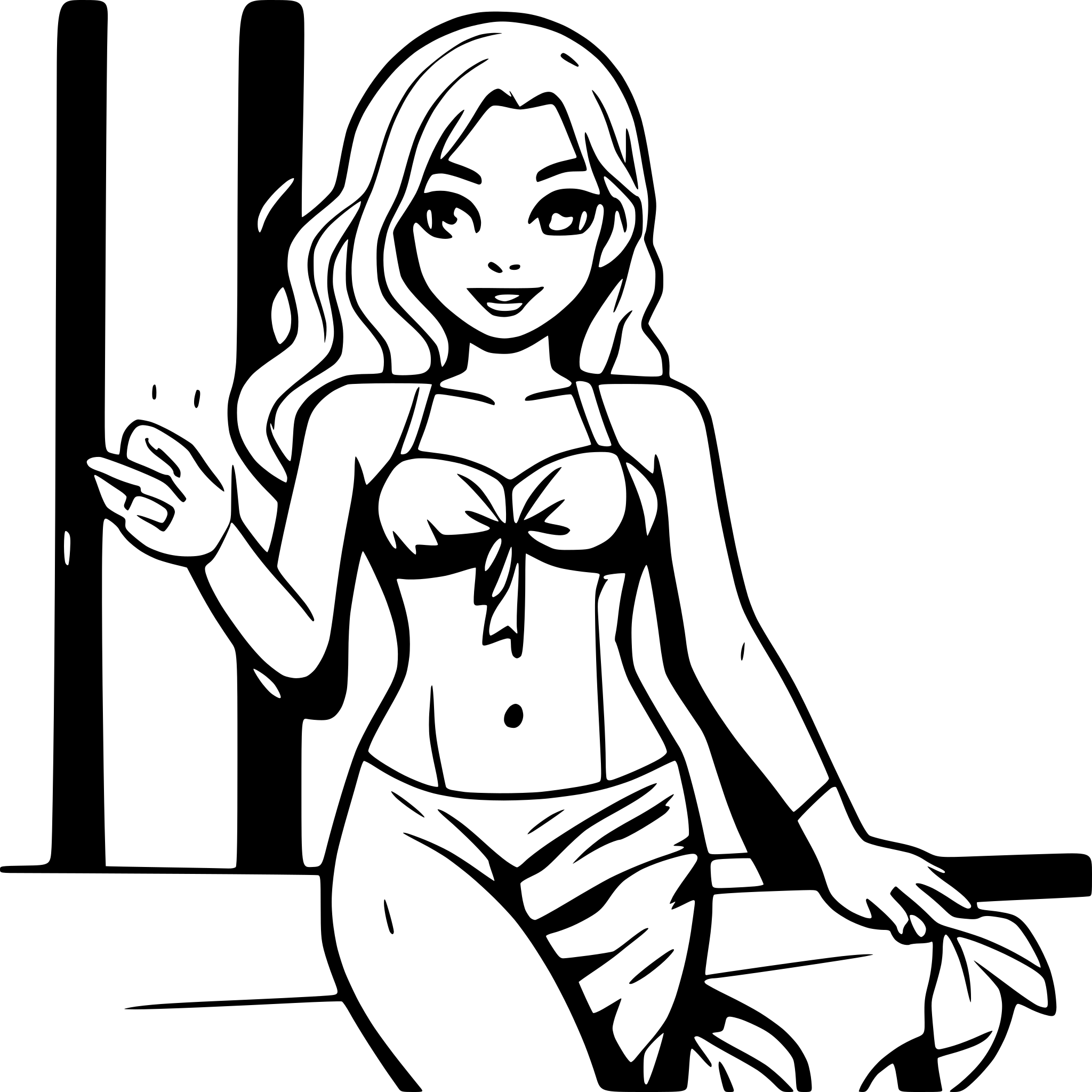 AI-generated SVG of a sexy mermaid