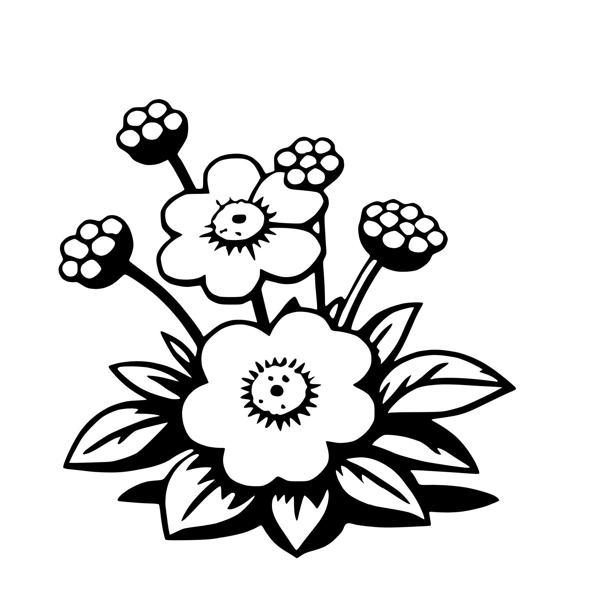 AI-generated SVG of a forget-me-not