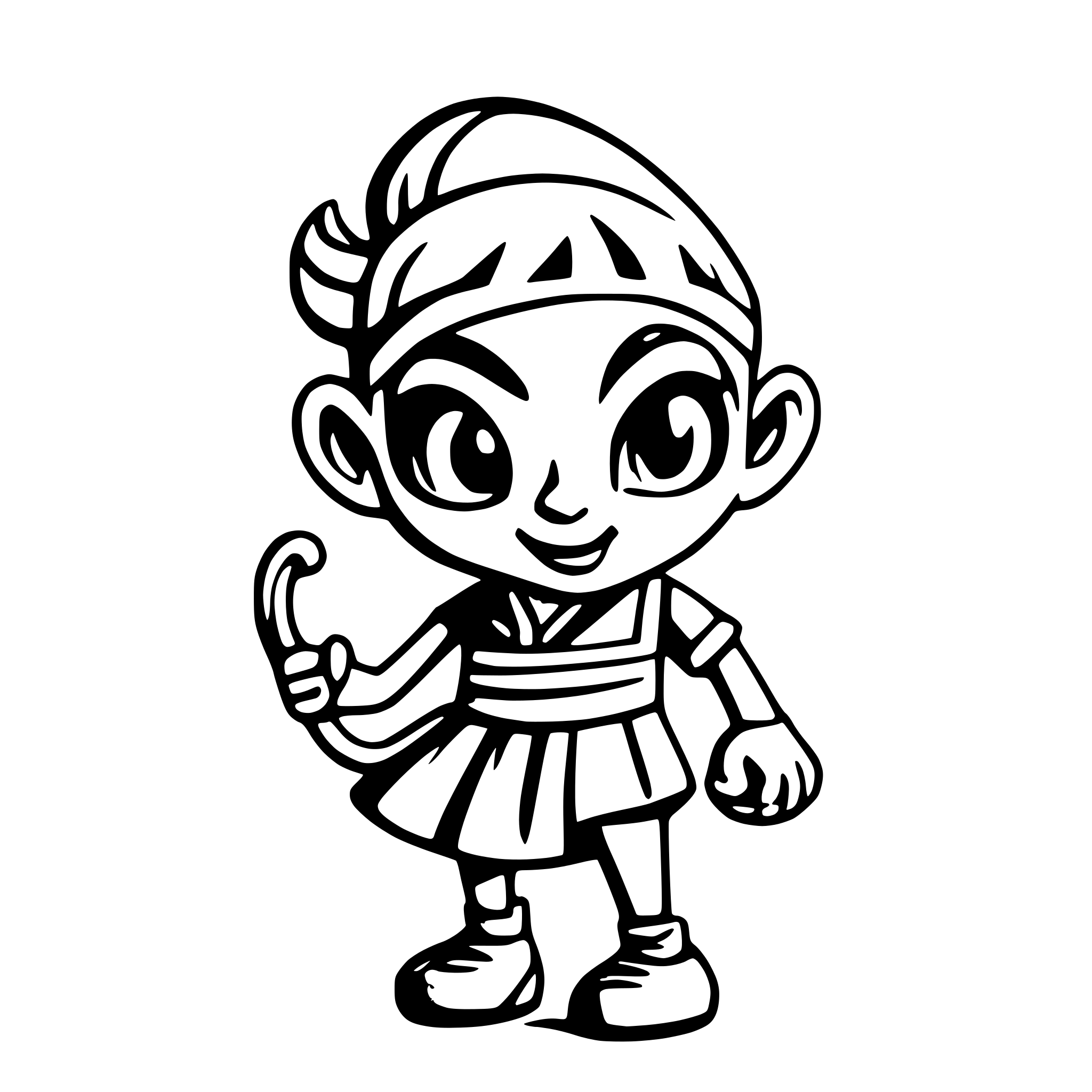 AI-generated SVG of 'Animated genie colourful'