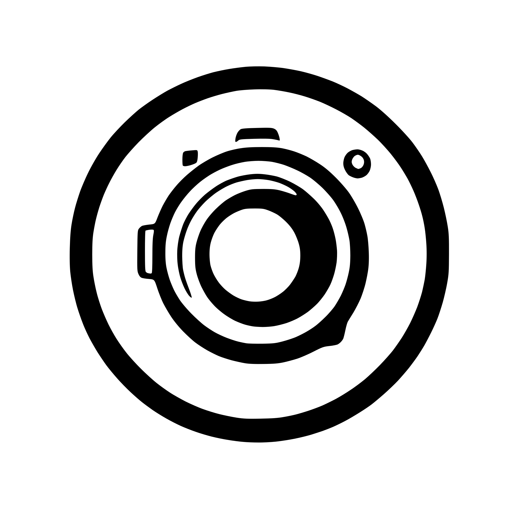 AI-generated SVG of 'camera with lens focus'