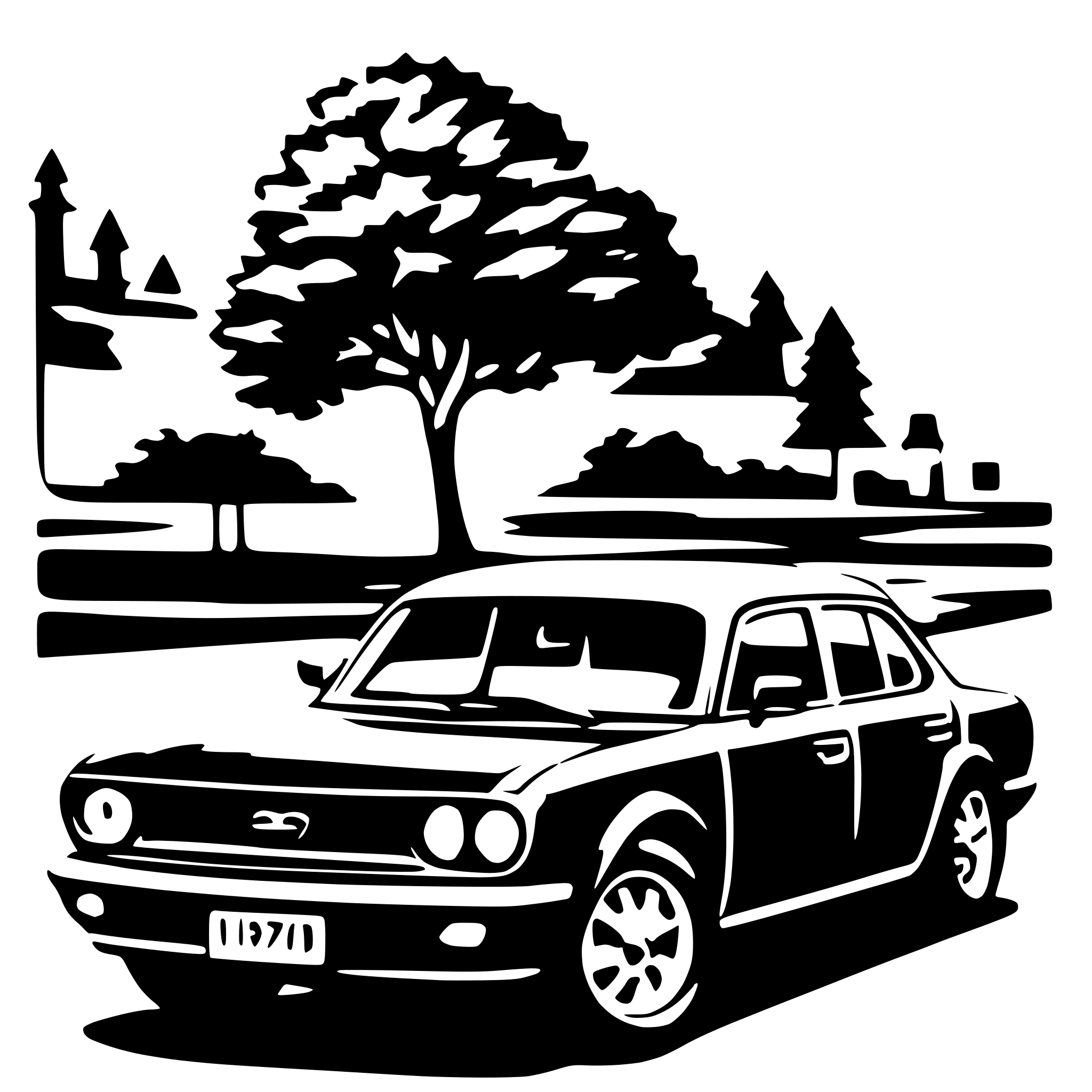 AI-generated SVG of '1970 subaru sedan'