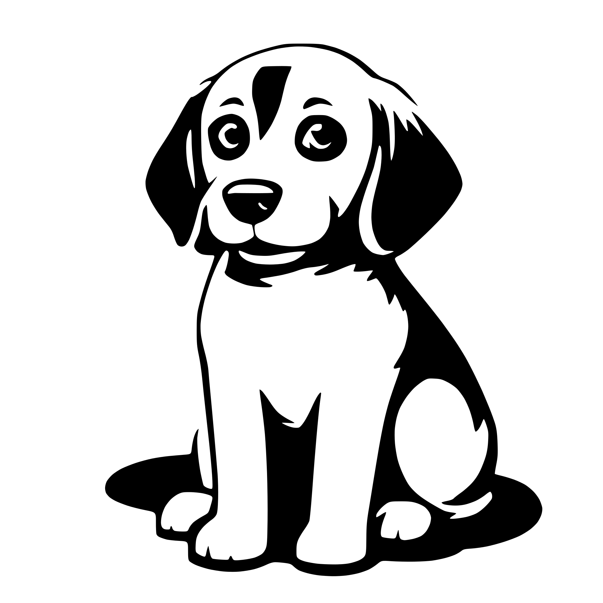 AI-generated SVG of 'simple dog'