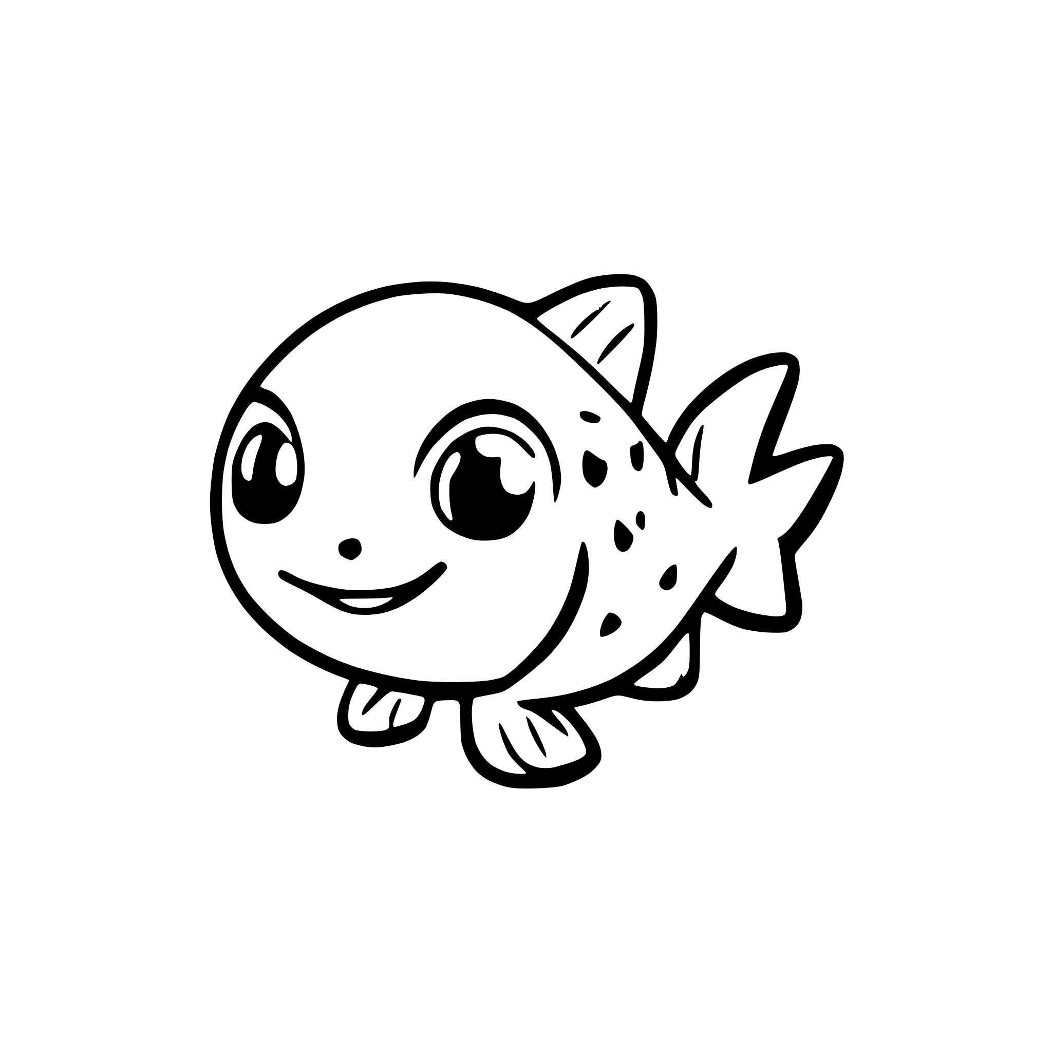 AI-generated SVG of 'cute fish drawing'