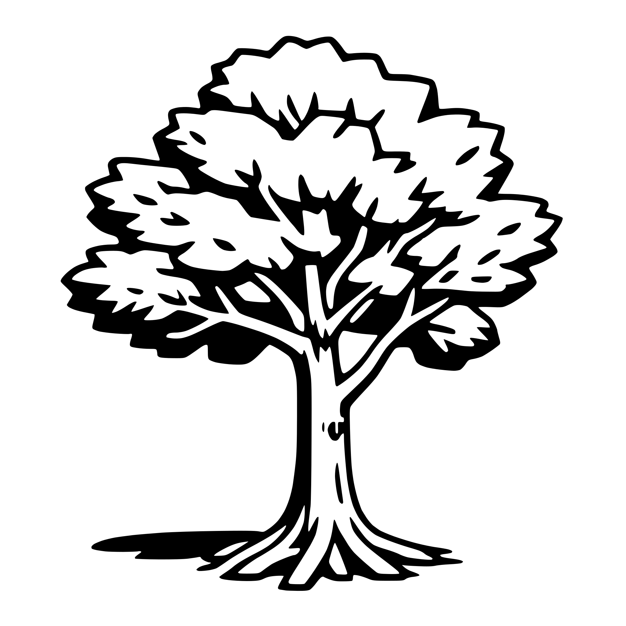 AI-generated SVG of a oak tree
