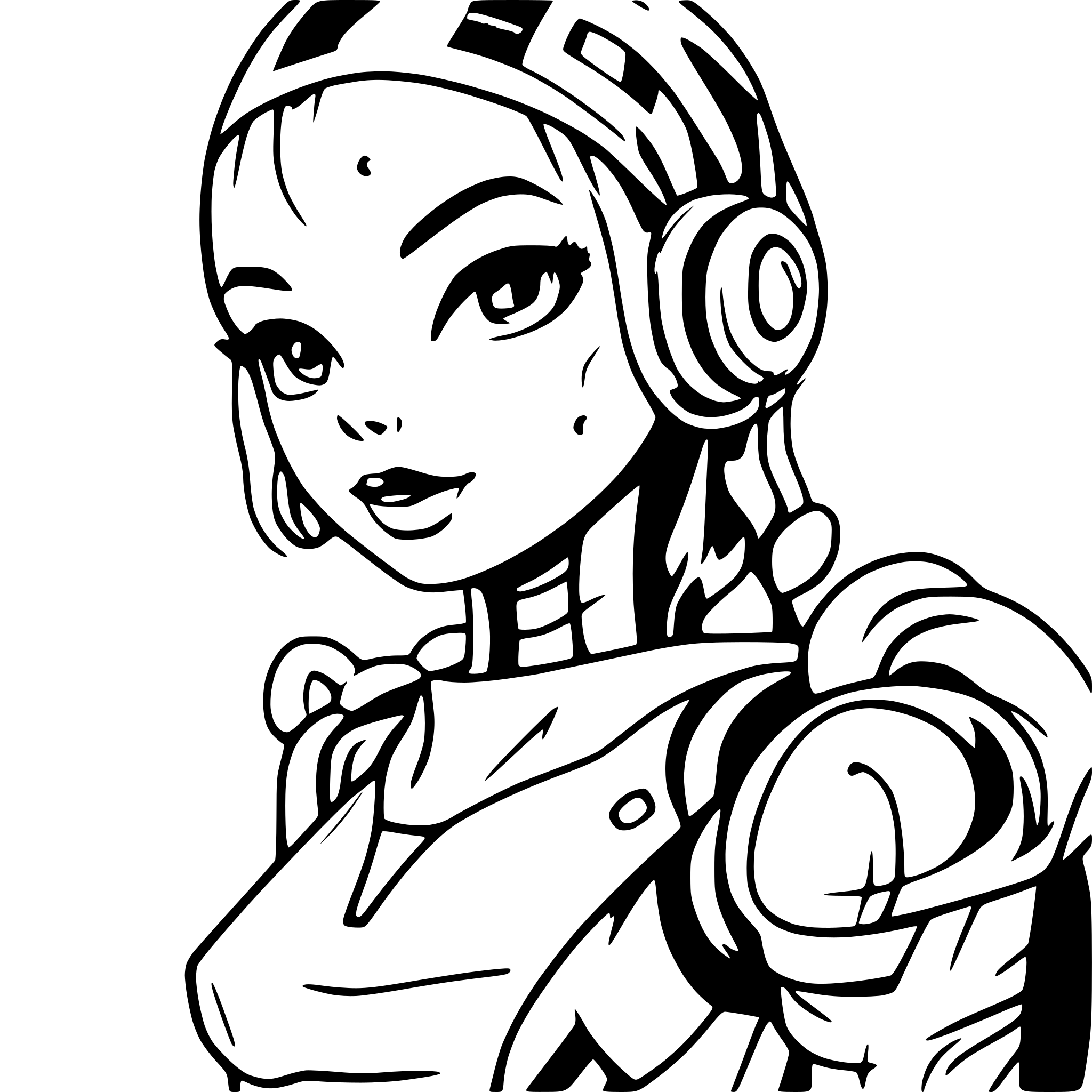 AI-generated SVG of 'AI Robot Girl'