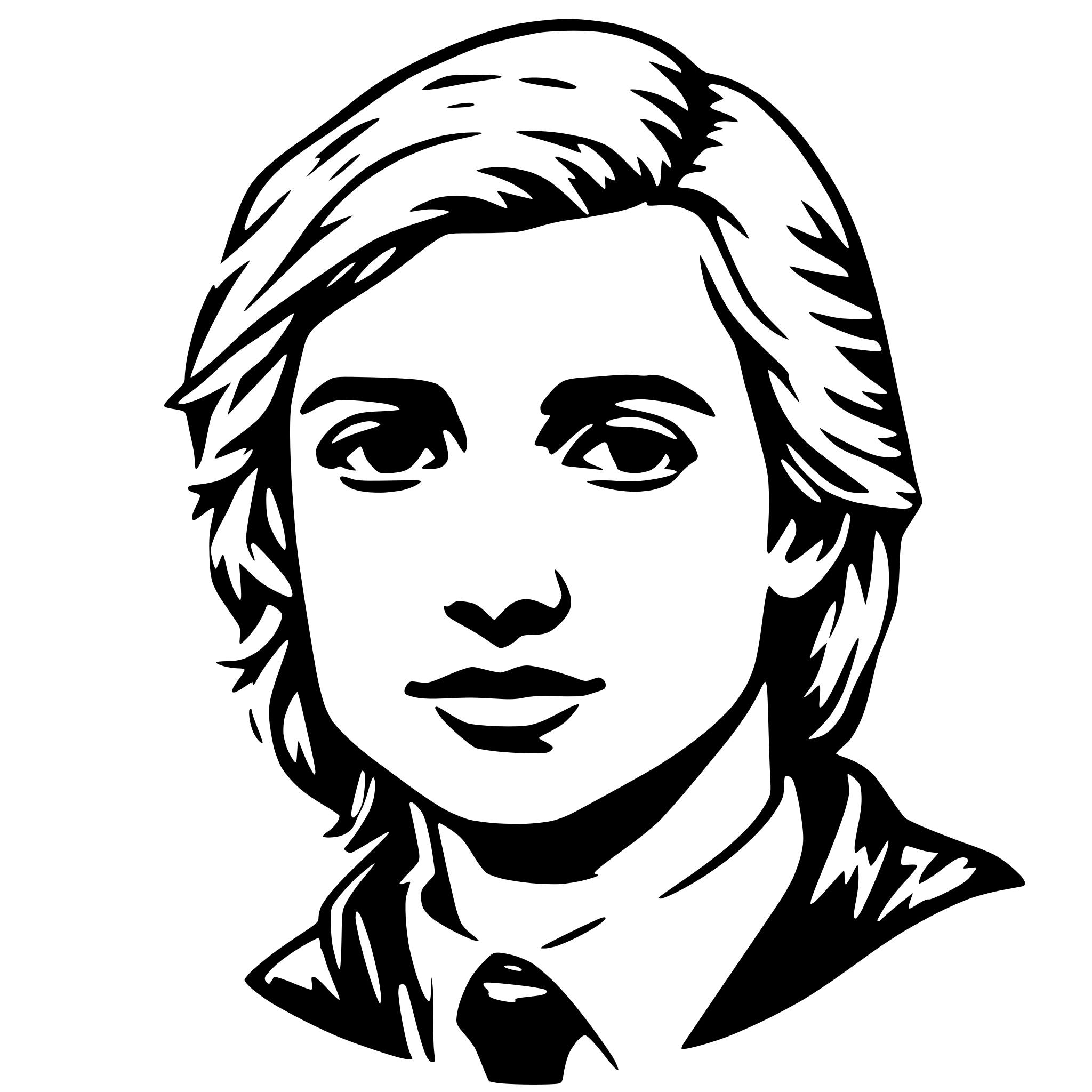 AI-generated SVG of a young blond man prorgammer
