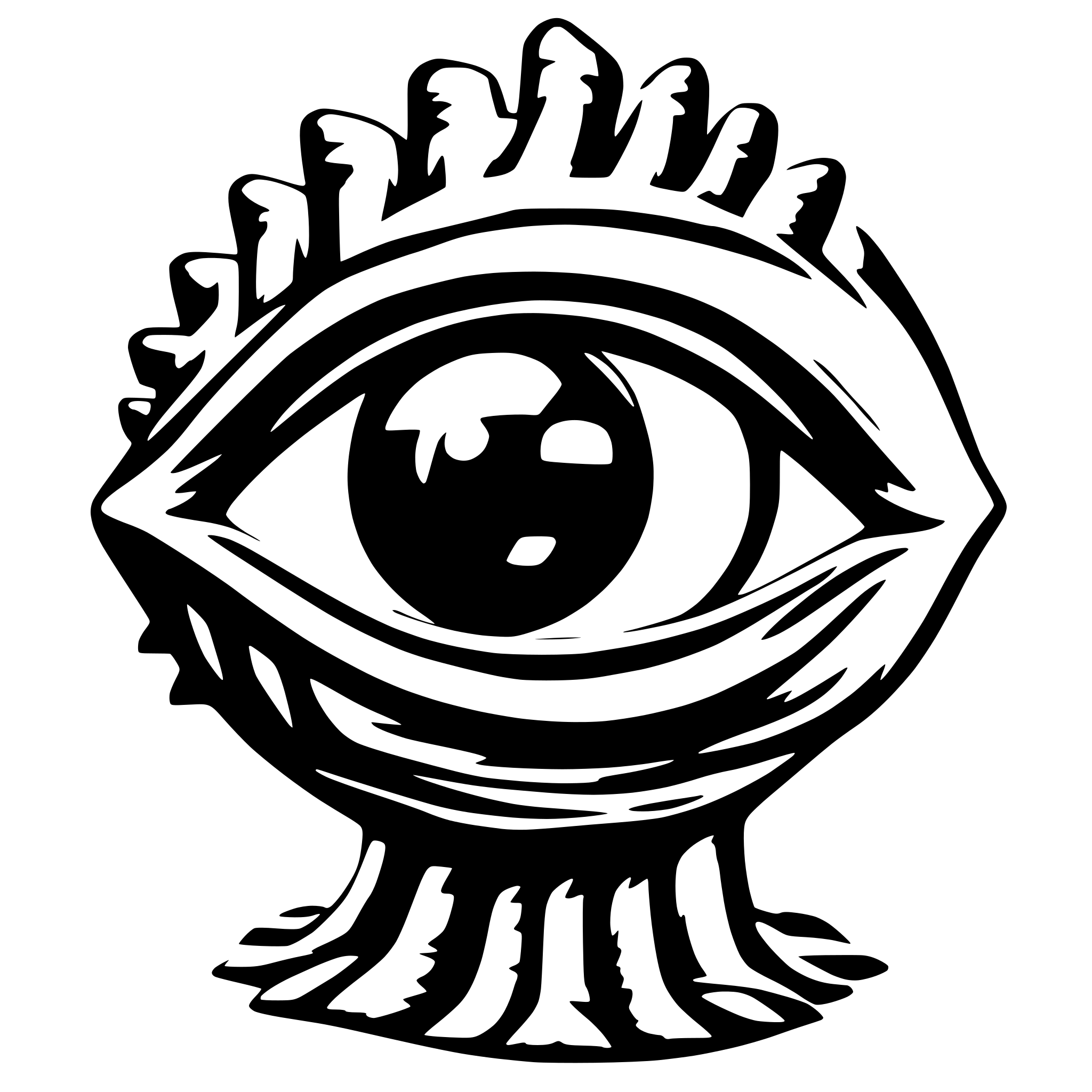 AI-generated SVG of 'Beholder Eye Tyrant'