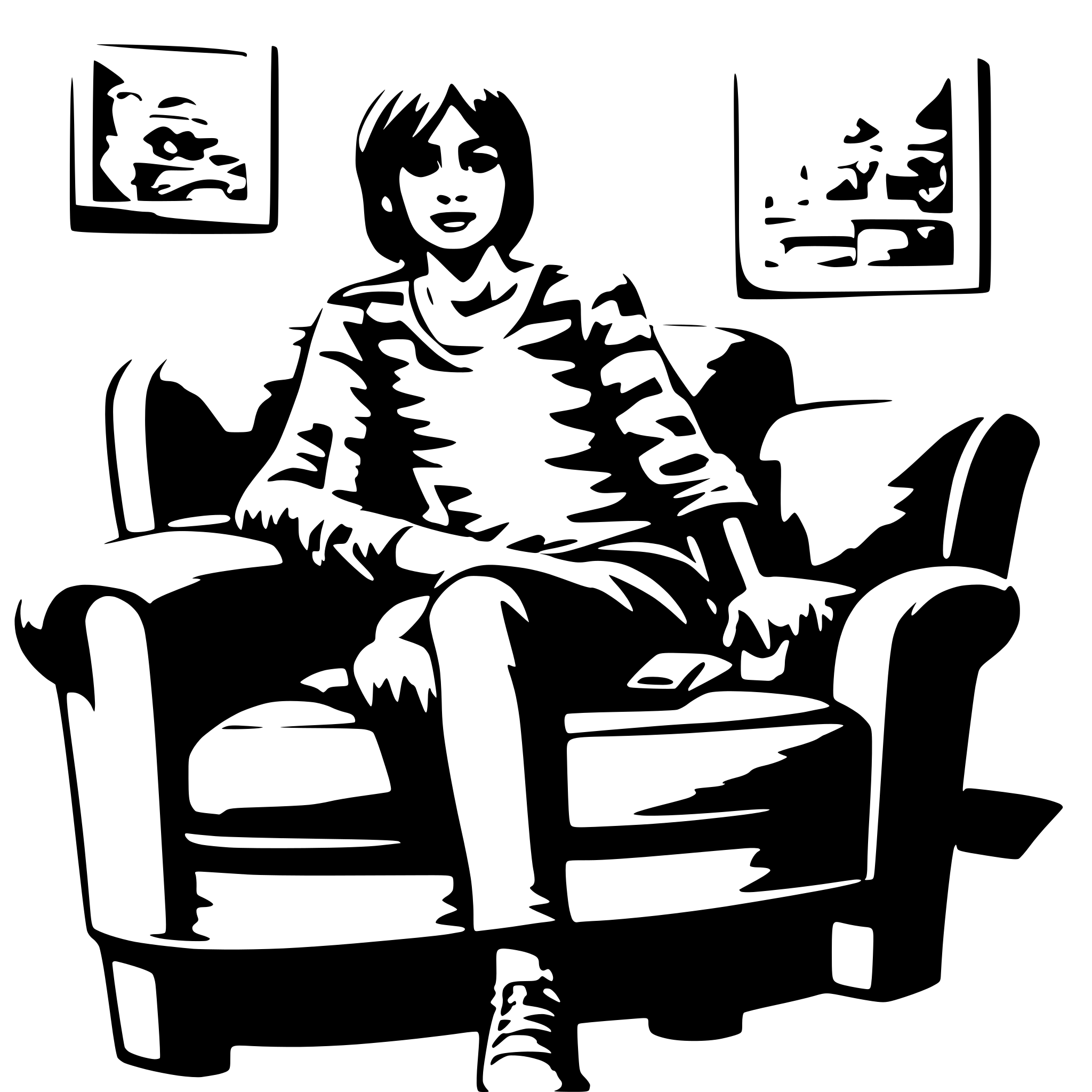 AI-generated SVG of 'person sitting on a sofa'