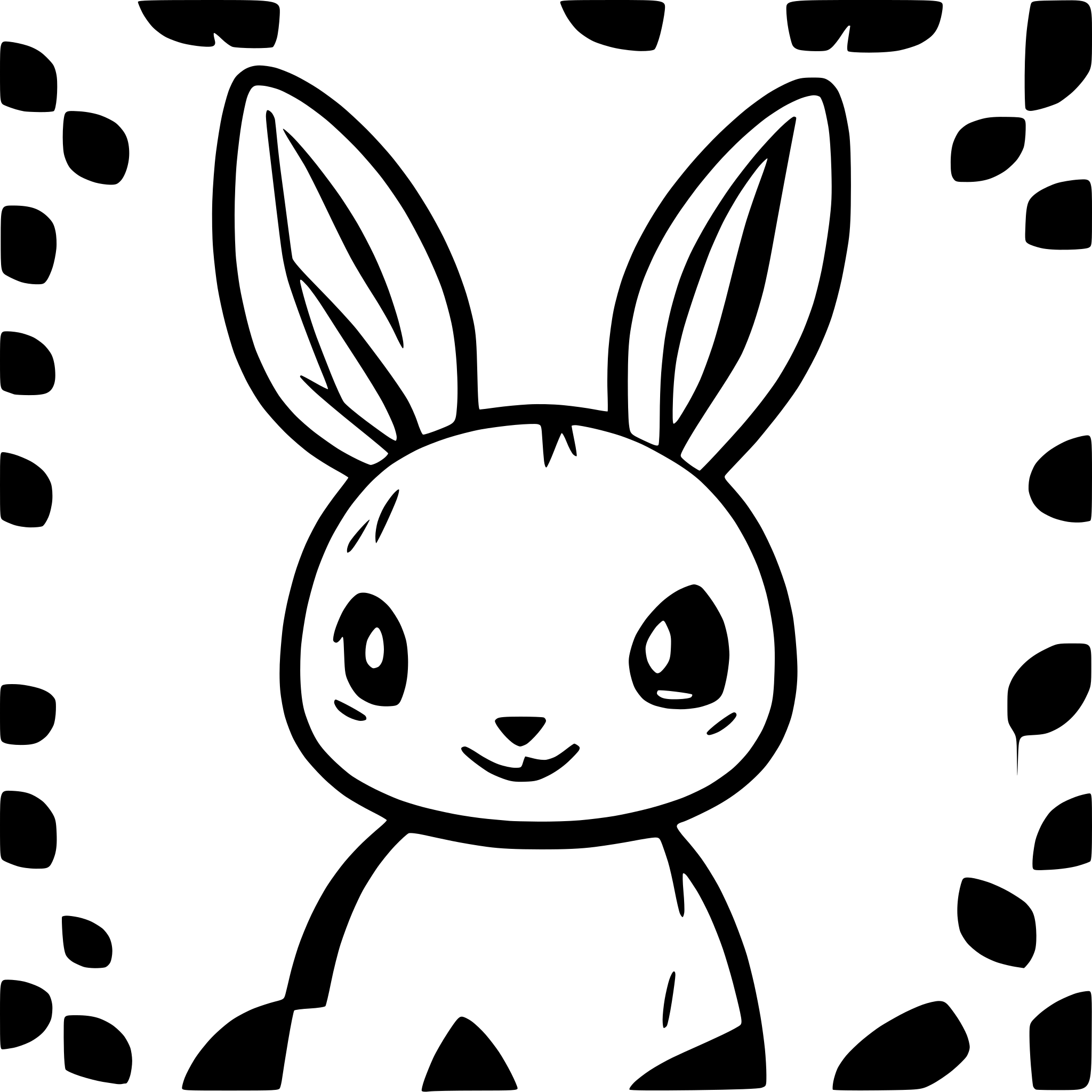 AI-generated SVG of a bunny face