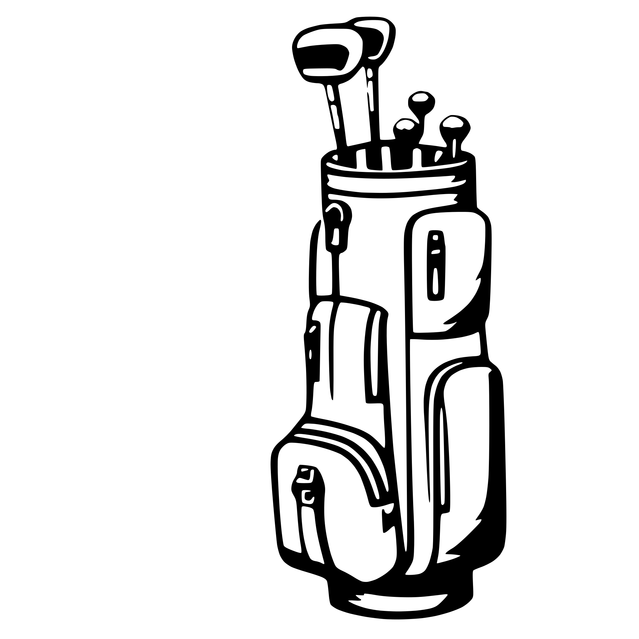 AI-generated SVG of a golf bag