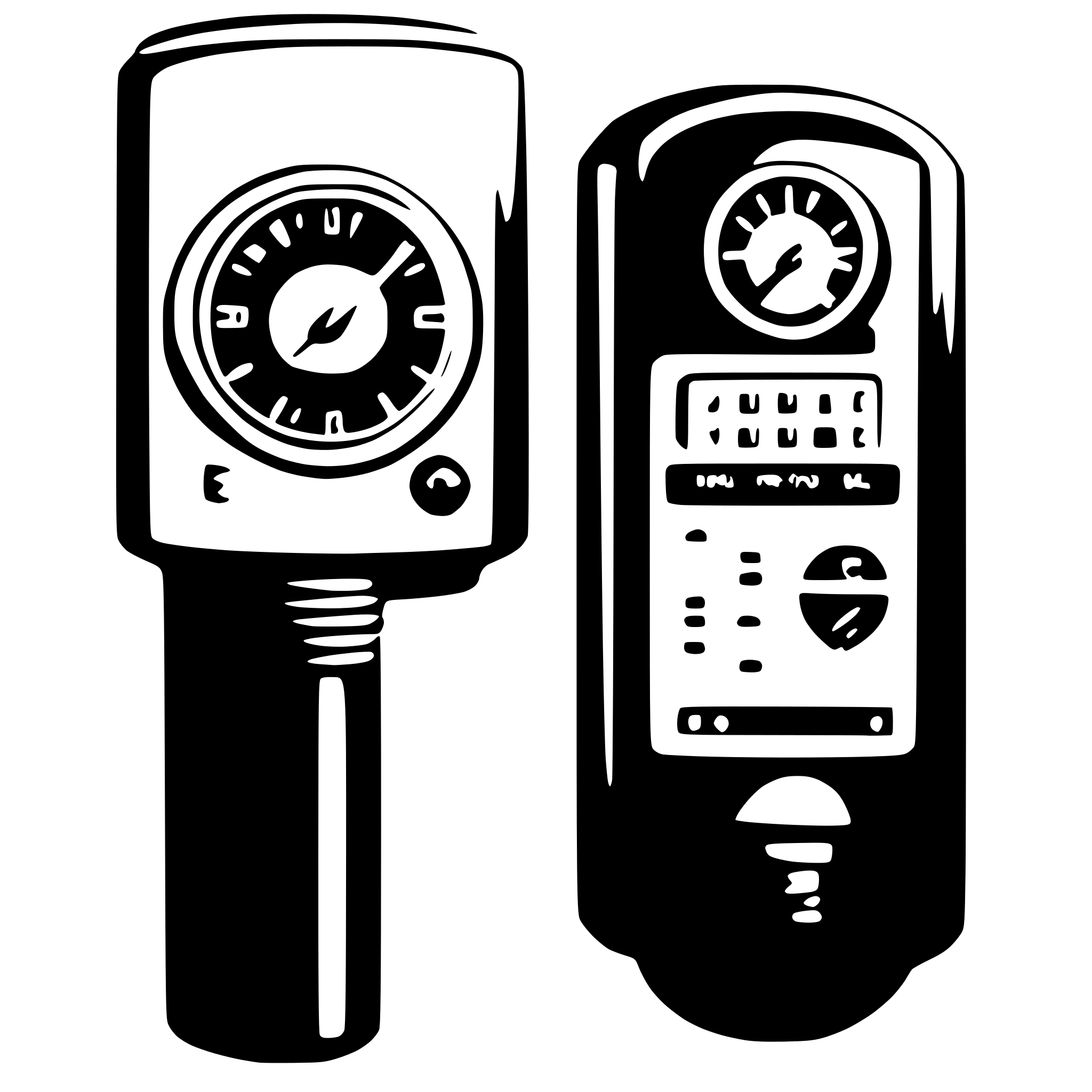 AI-generated SVG of a Black and white electricity meter