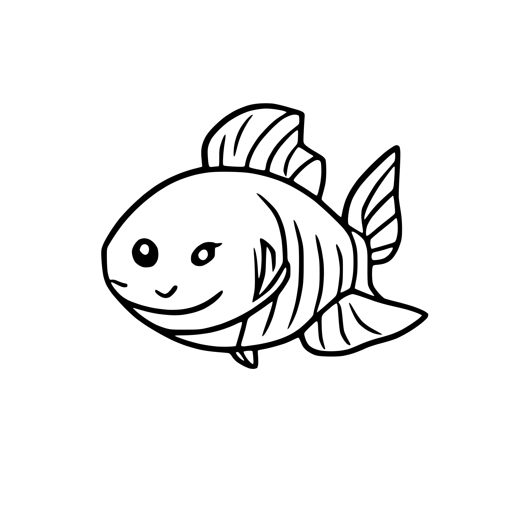AI-generated SVG of a cute fish