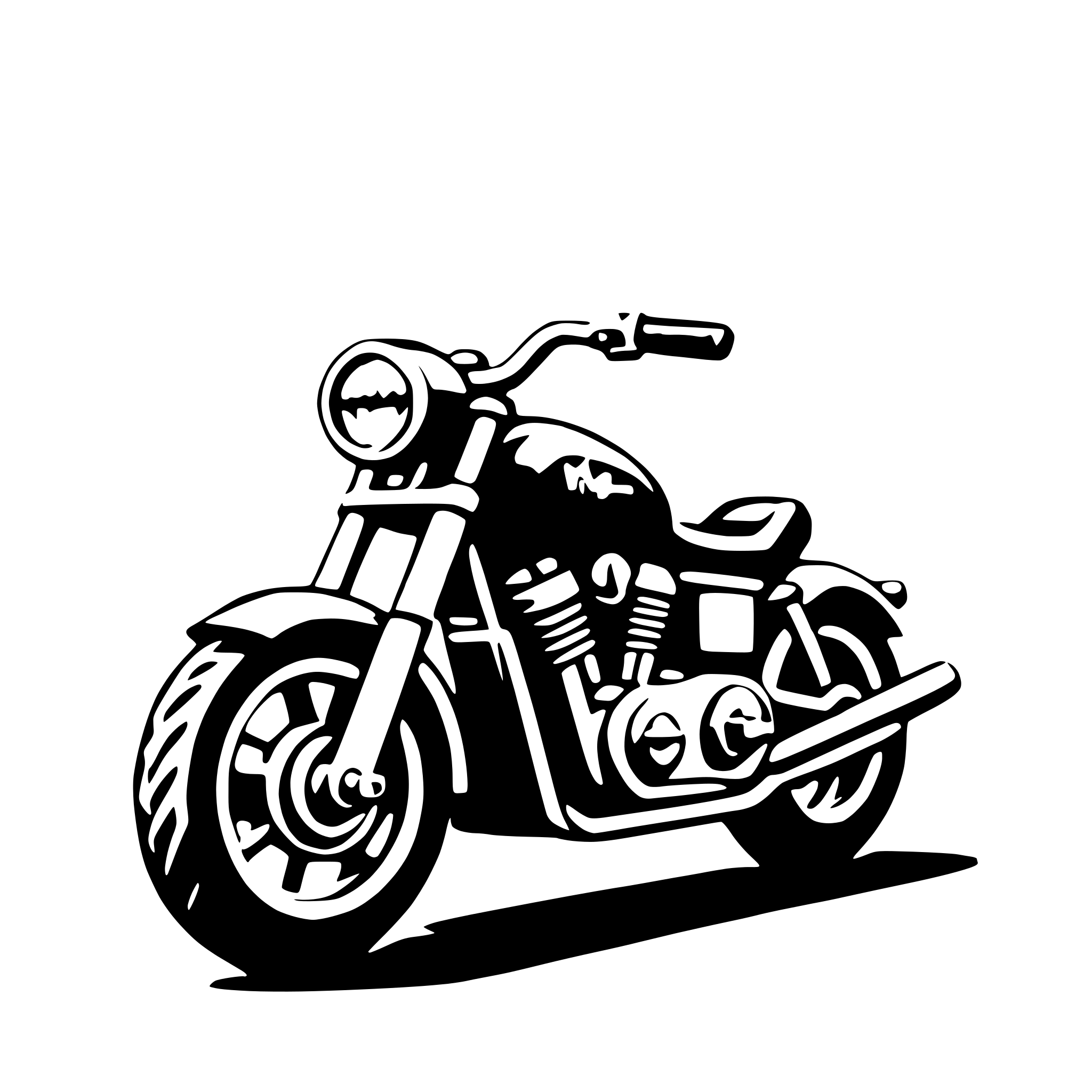AI-generated SVG of a cruiser motorcycle
