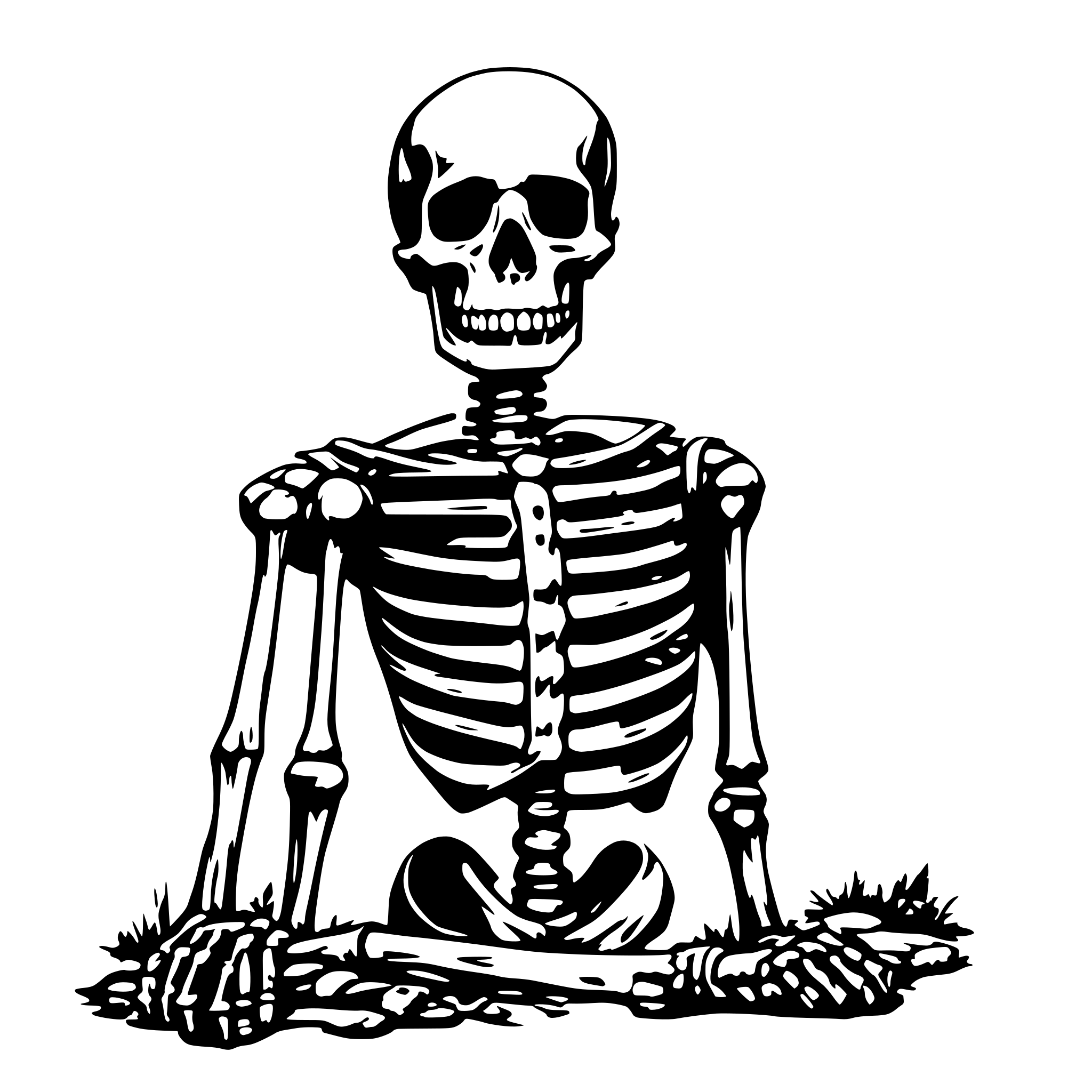 AI-generated SVG of 'Human skeleton'