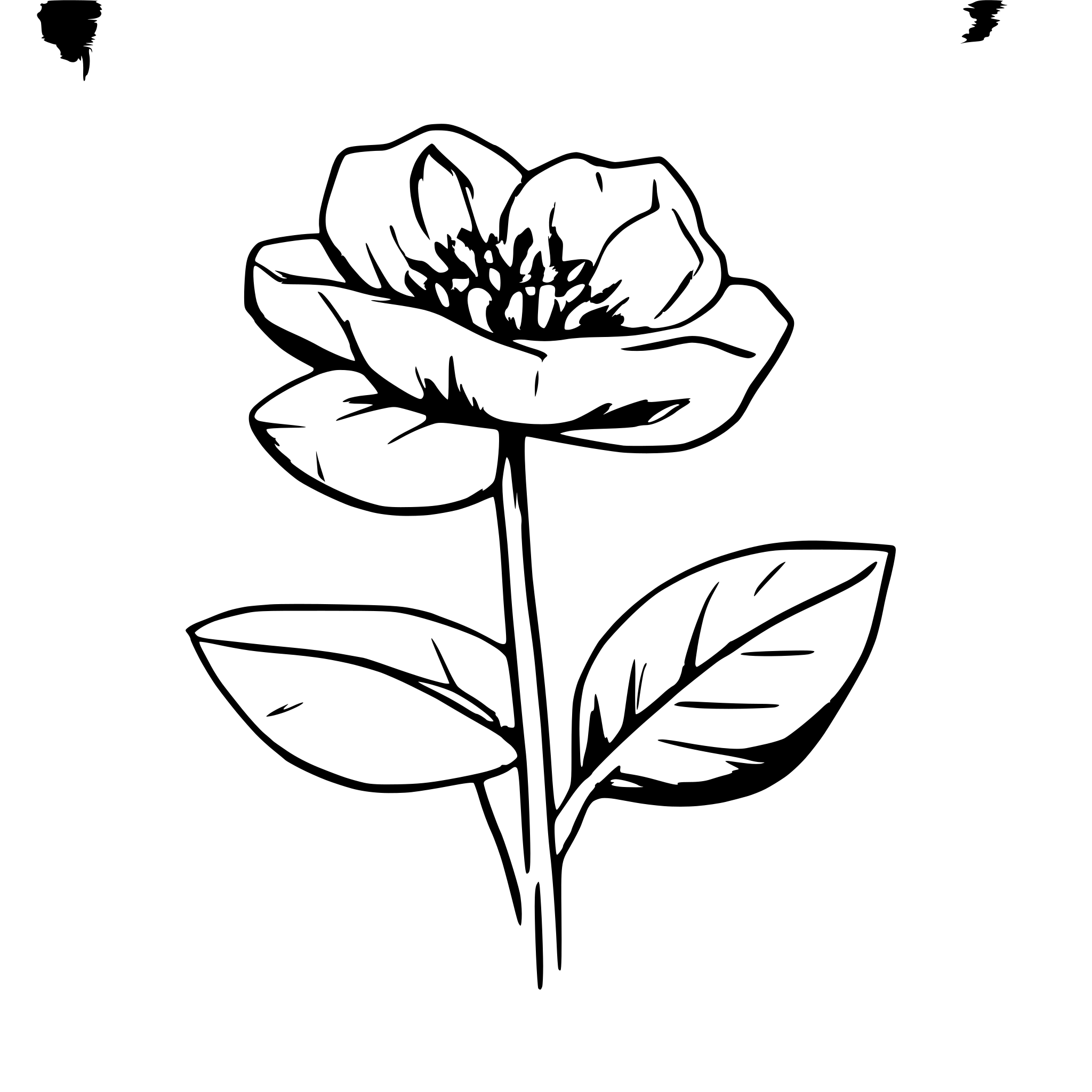 AI-generated SVG of 'one line art style flower'
