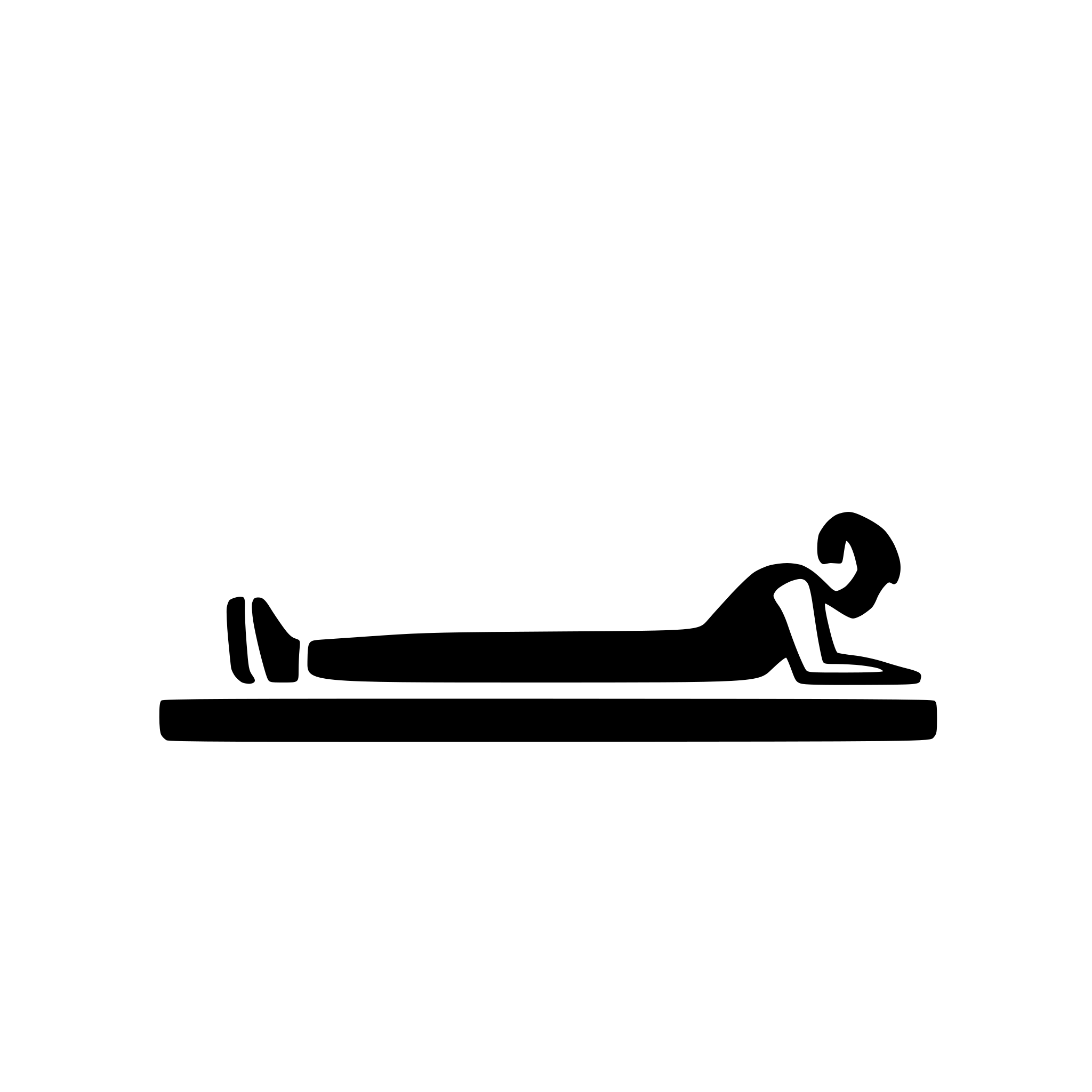 AI-generated SVG of a Create a clean, minimalist SVG of a person performing a push-up in the style of Ionicons. The design should feature smooth, bold outlines with a slightly rounded, modern aesthetic. Use simple shapes to represent the figure in a plank position with arms bent, body lowered toward the ground. Focus on clarity and scalability for use as an icon. Ensure the figure is centered and symmetrical, with no background or unnecessary details, and make it suitable for monochrome use