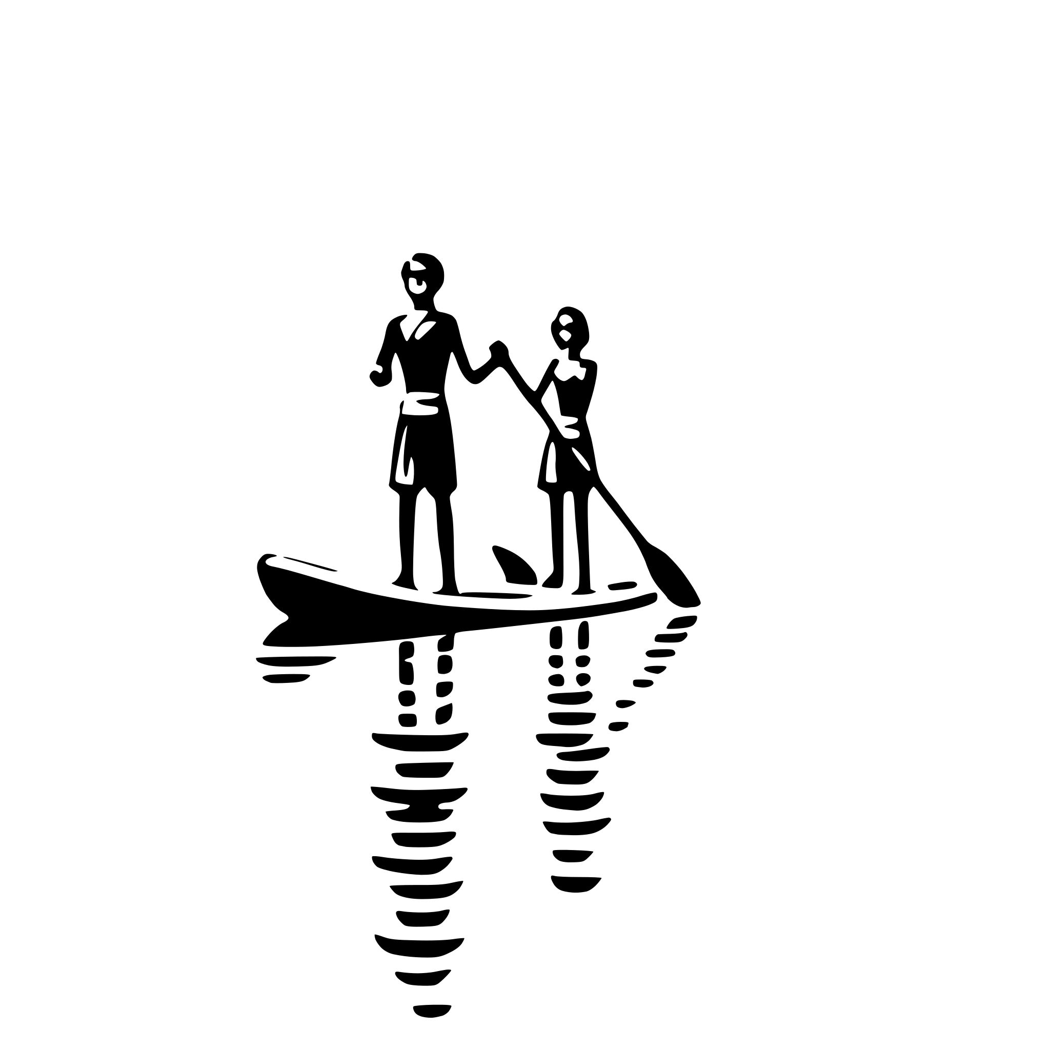 AI-generated SVG of 'sunset paddleboarding'