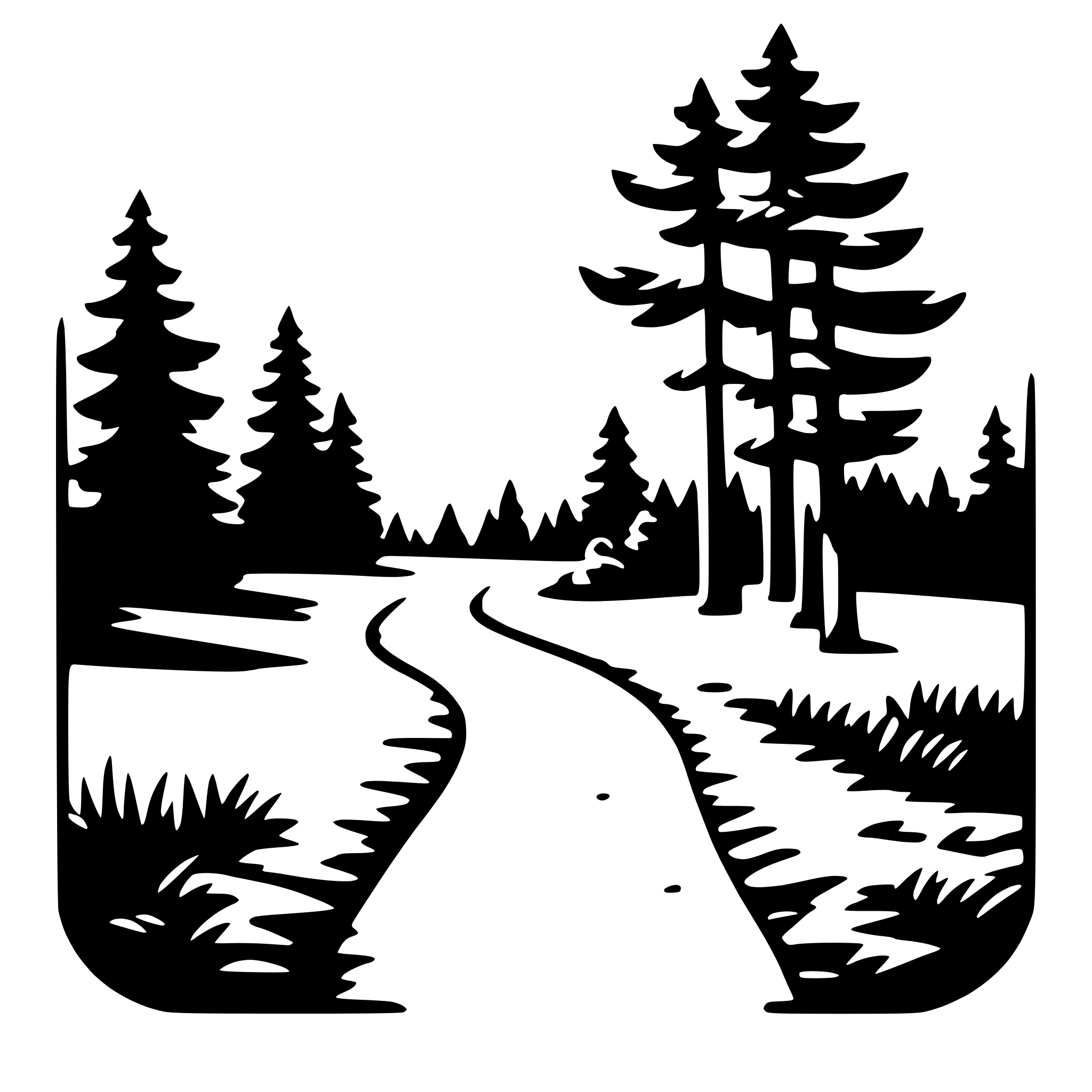 AI-generated SVG of a wilderness trail