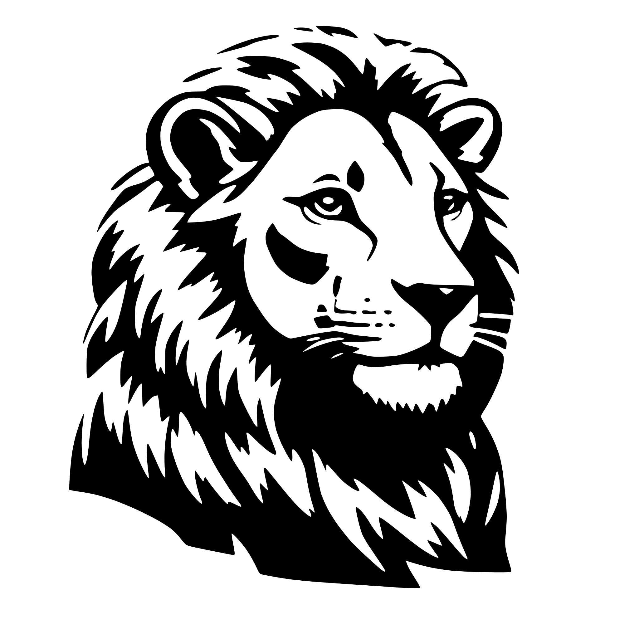 AI-generated SVG of 'african lion'