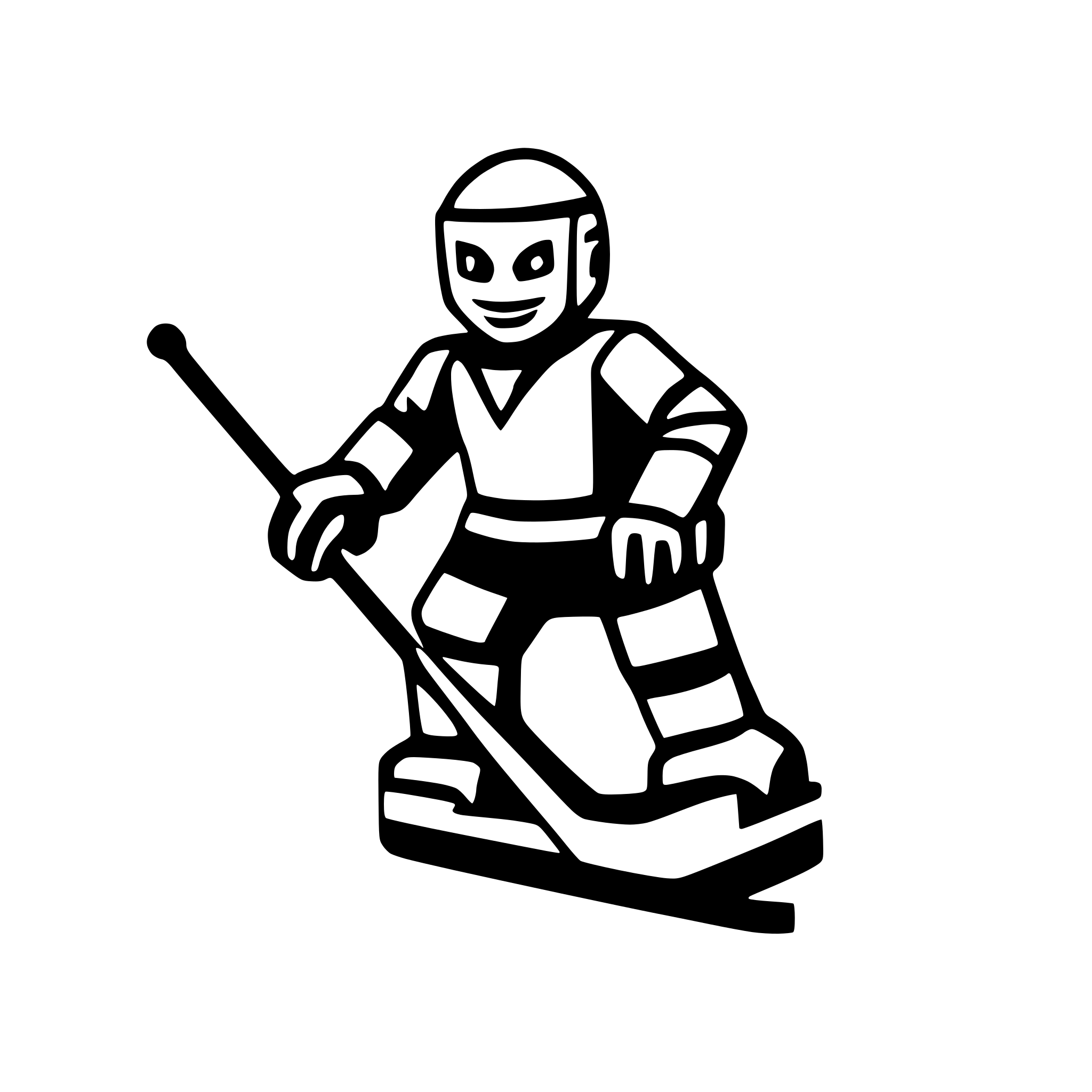 AI-generated SVG of 'robot playing ice hockey'