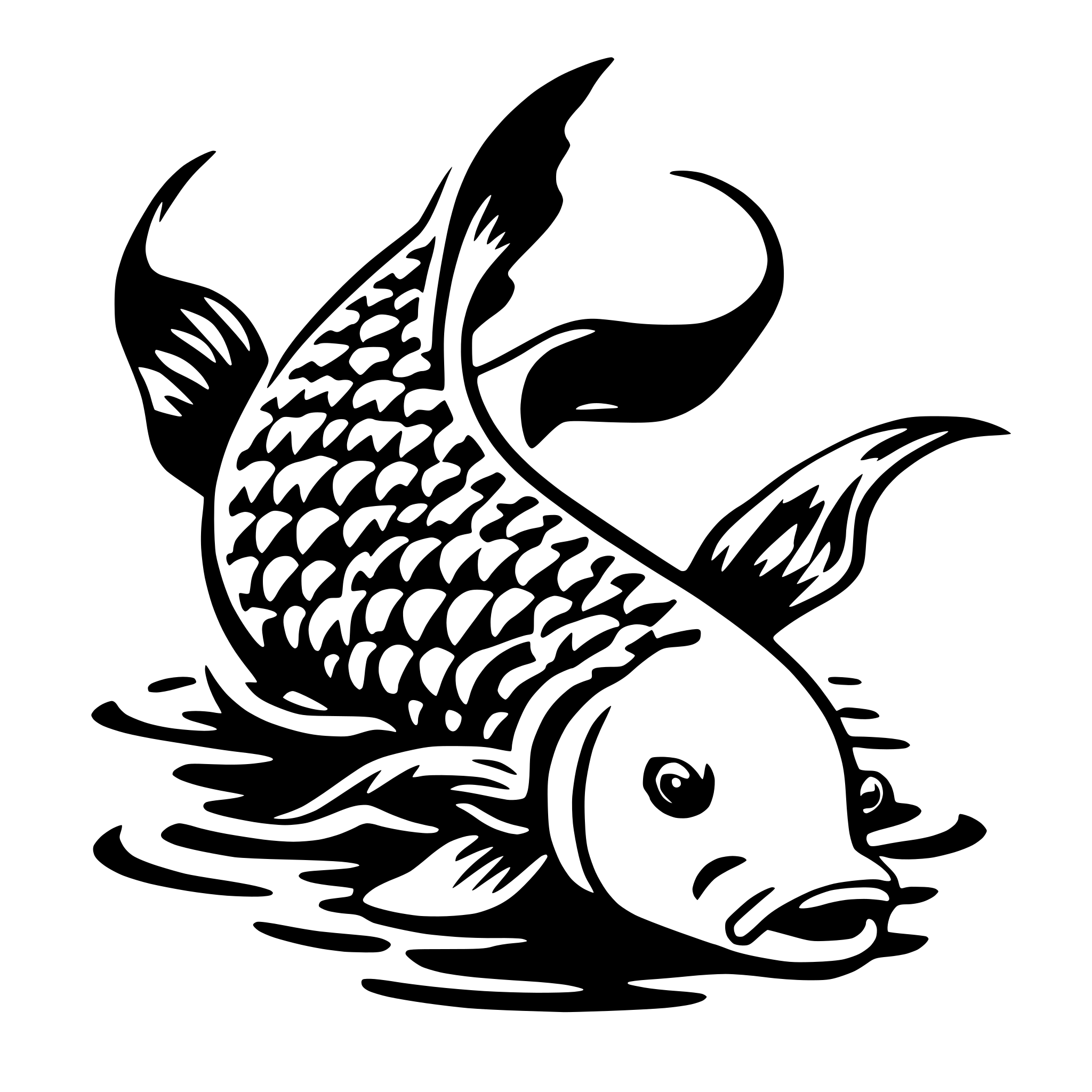 AI-generated SVG of a Koi Carp
