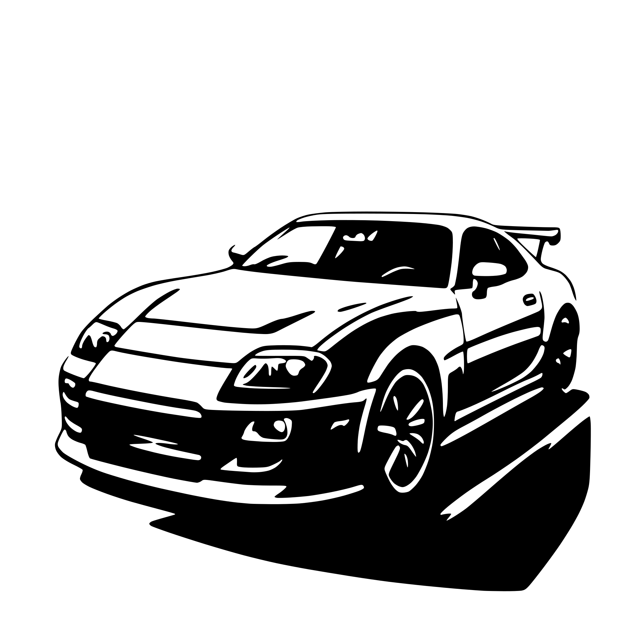 AI-generated SVG of a toyota supra