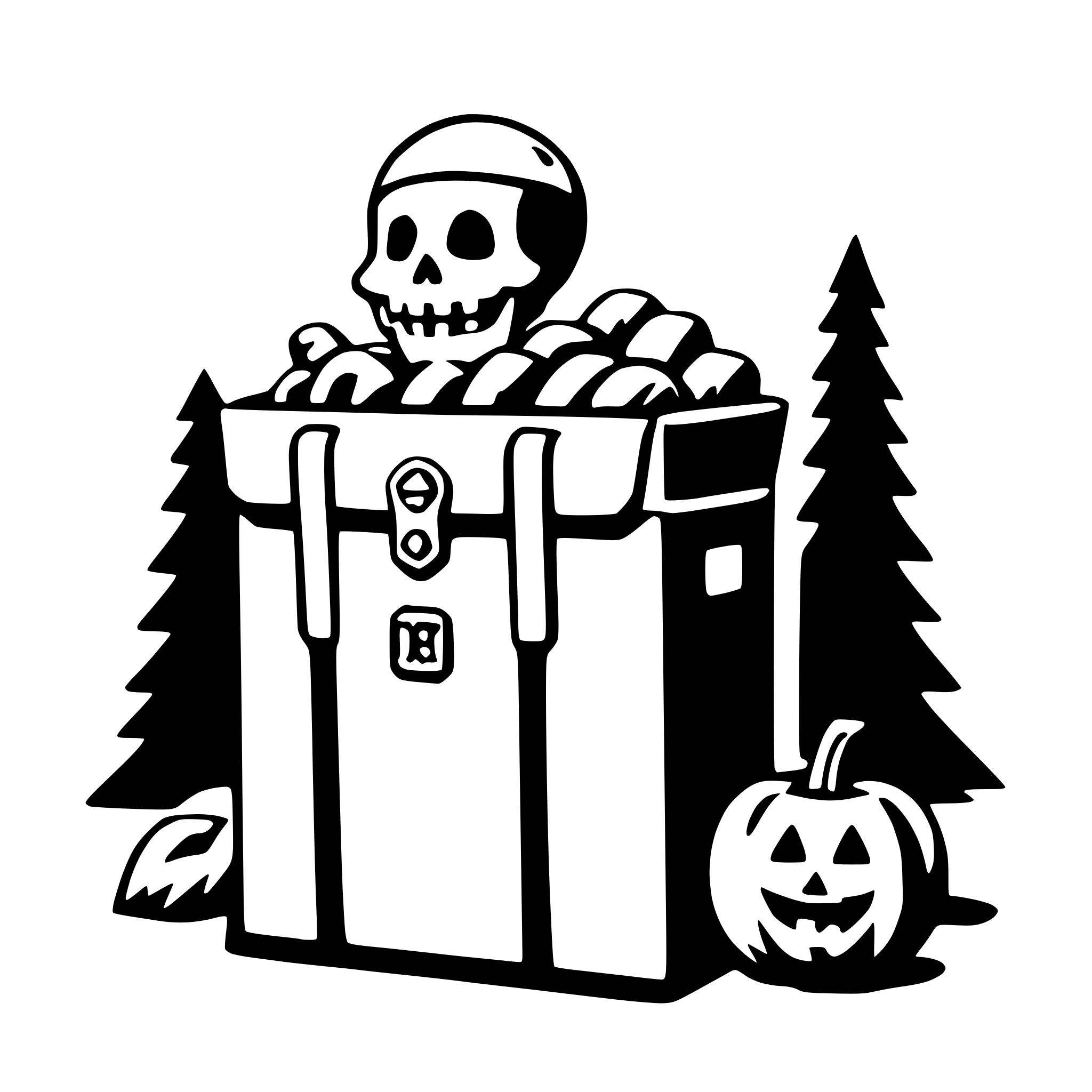 AI-generated SVG of a trick-or-treat bag
