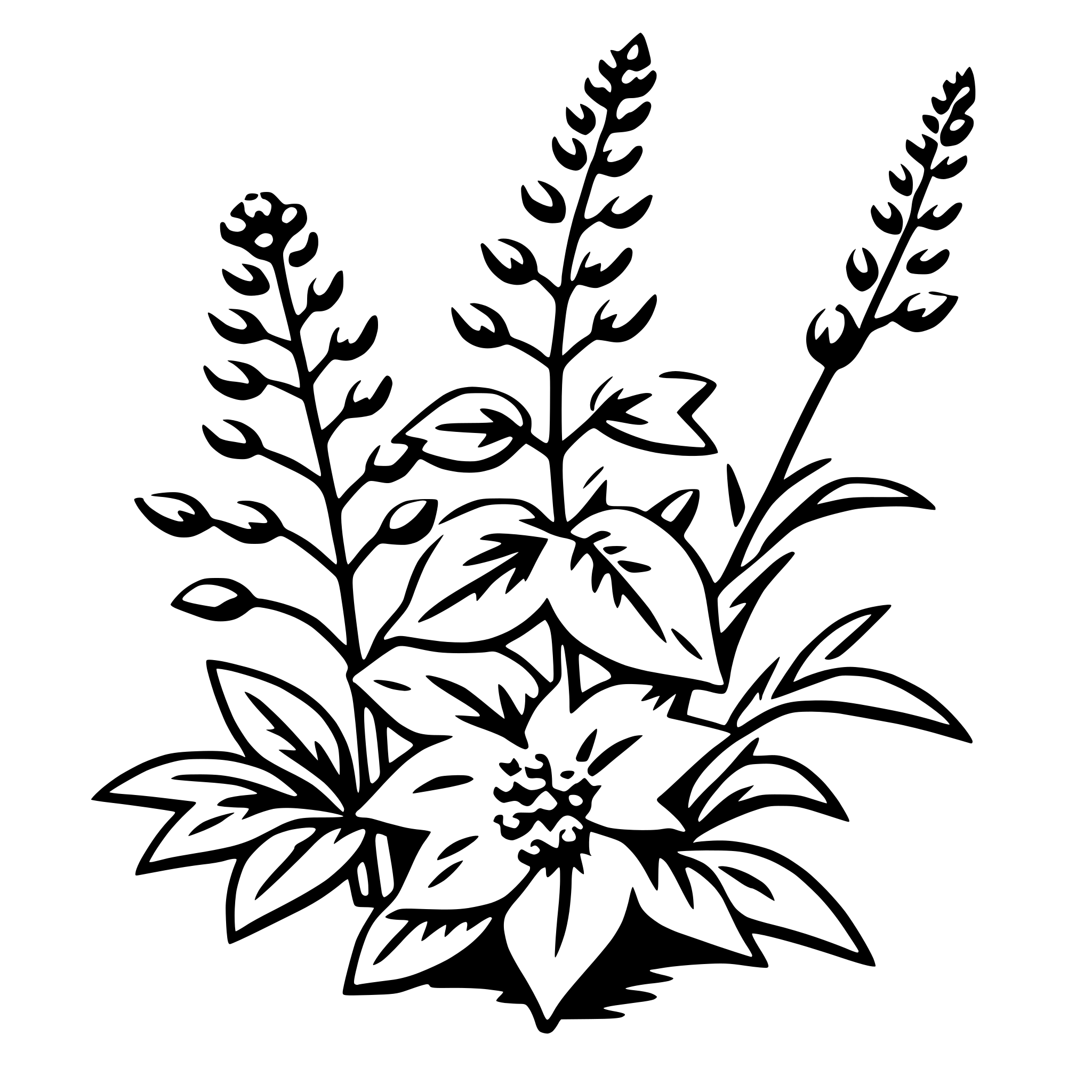AI-generated SVG of 'delphinium'