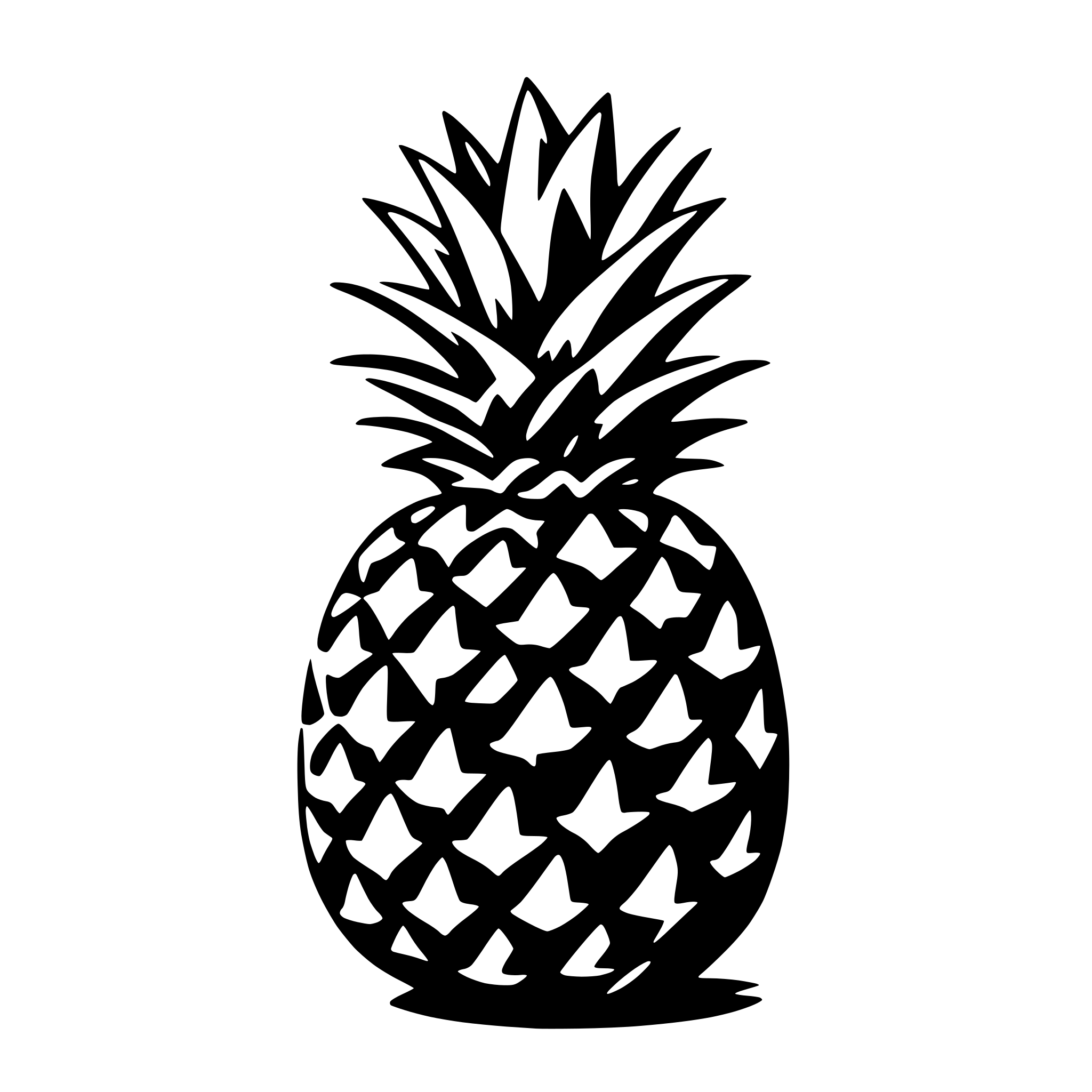 AI-generated SVG of 'pineapple'