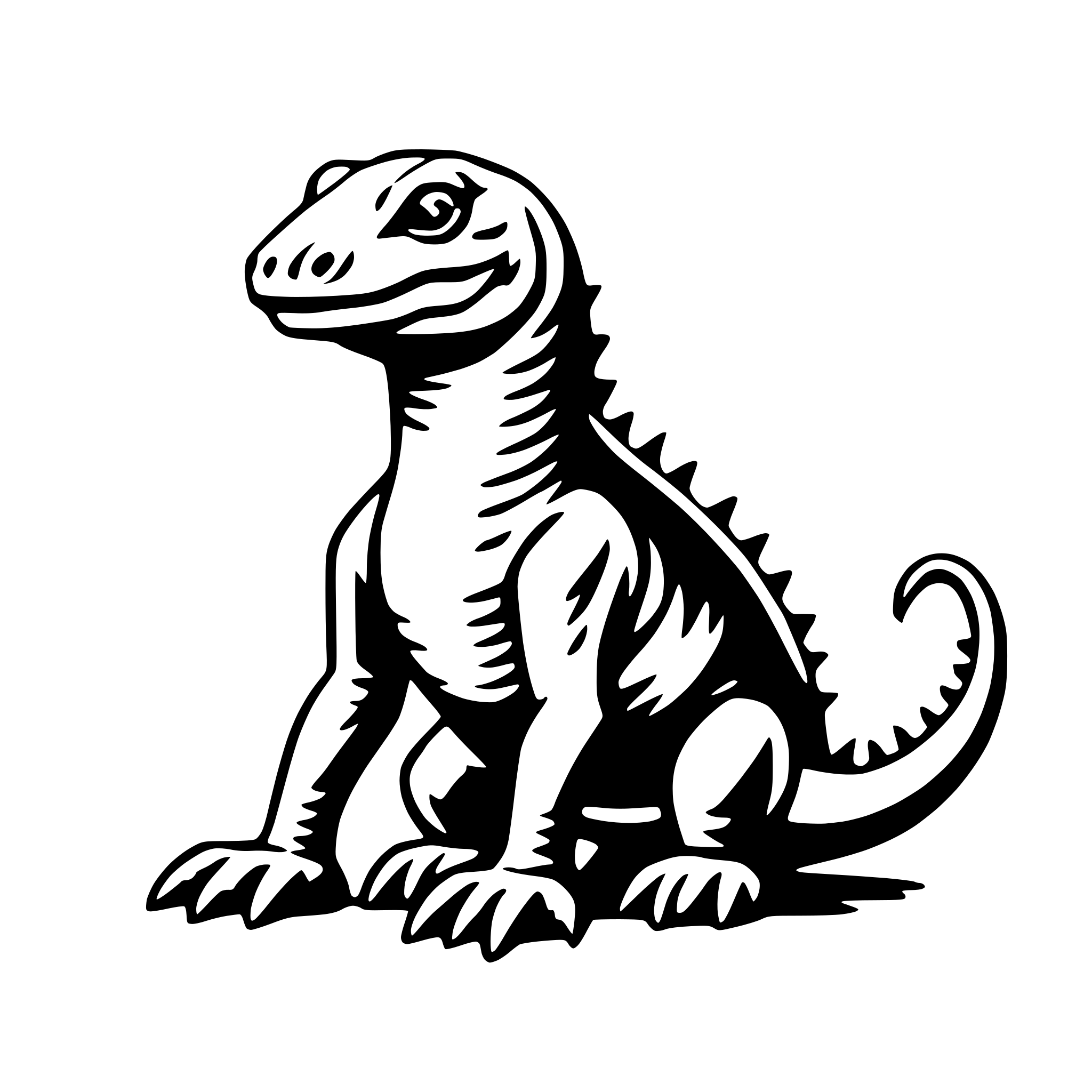 AI-generated SVG of 'komodo dragon'
